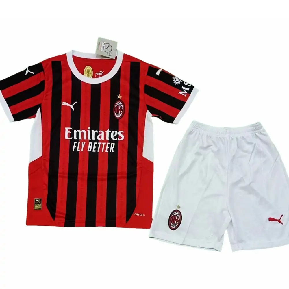 2024/25 AC Milan Home Shirt. - Kids Kit