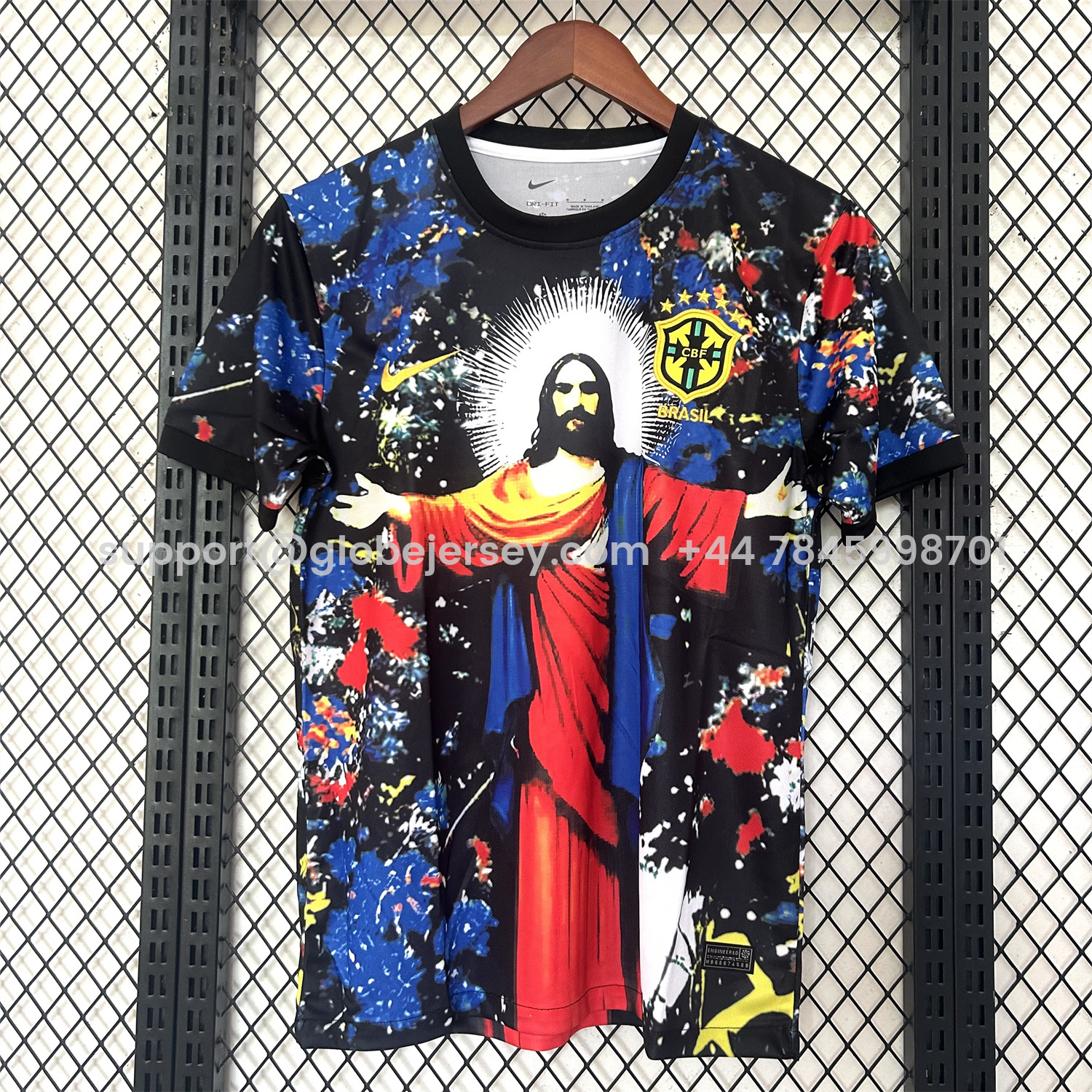 Brazil 25-26 Colorful Jesus Statue Special Colorful Graffiti Jersey - Fans Version