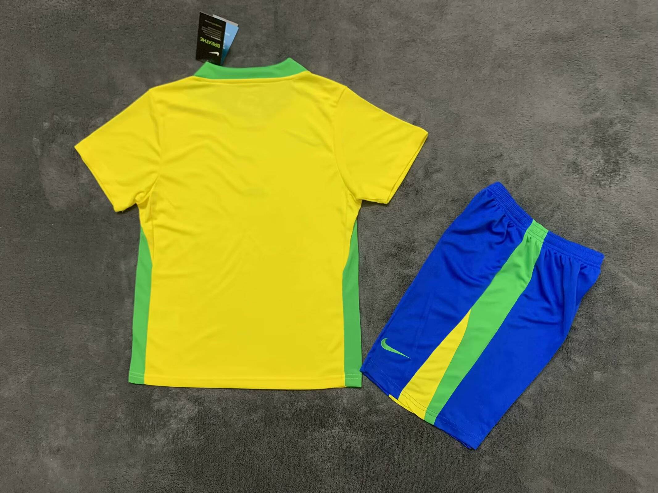 2025 Kids Size Brazil Home Football Jersey 1:1 Thai Quality