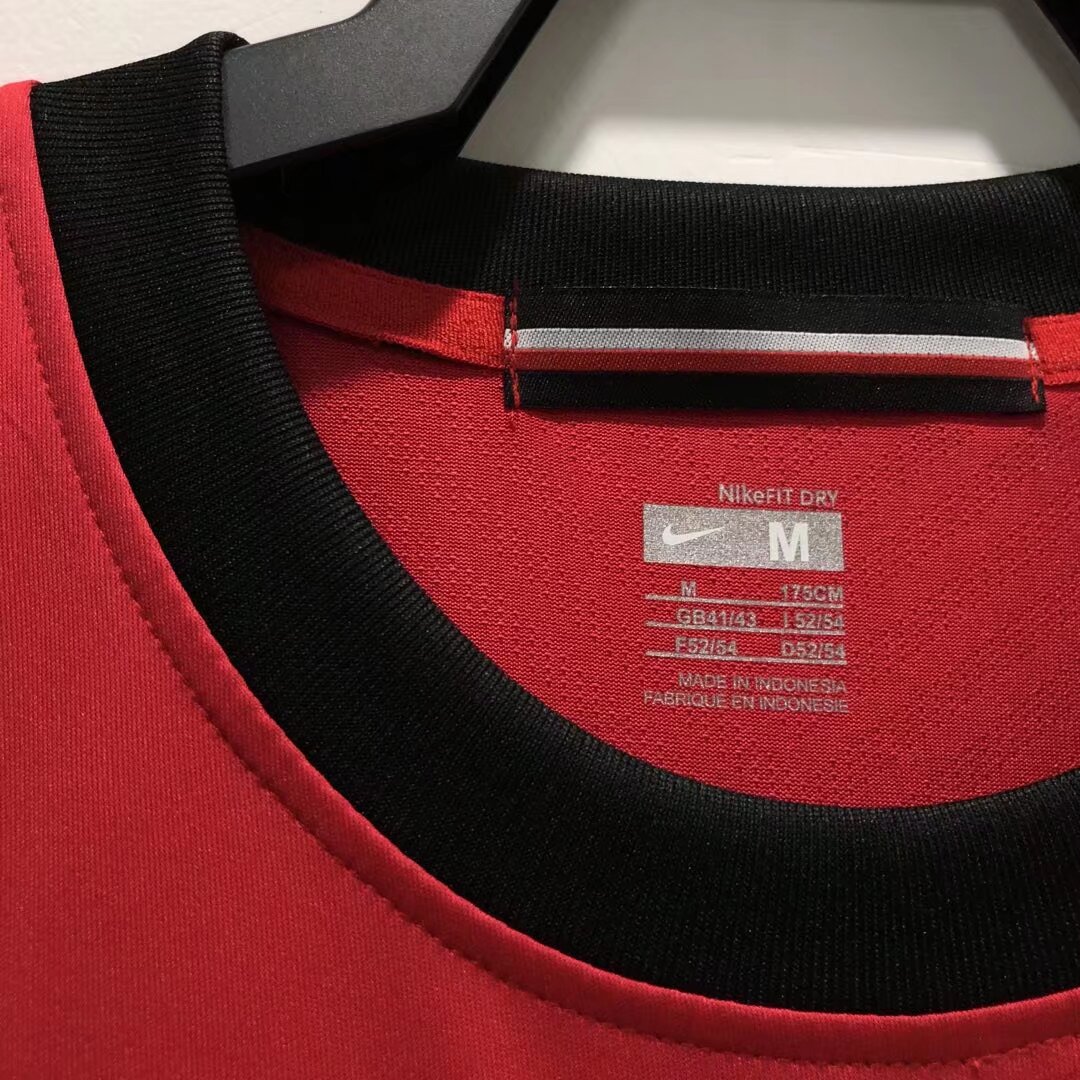 2010 Manchester United Home Long Sleeve Retro Jersey - Fans Edition