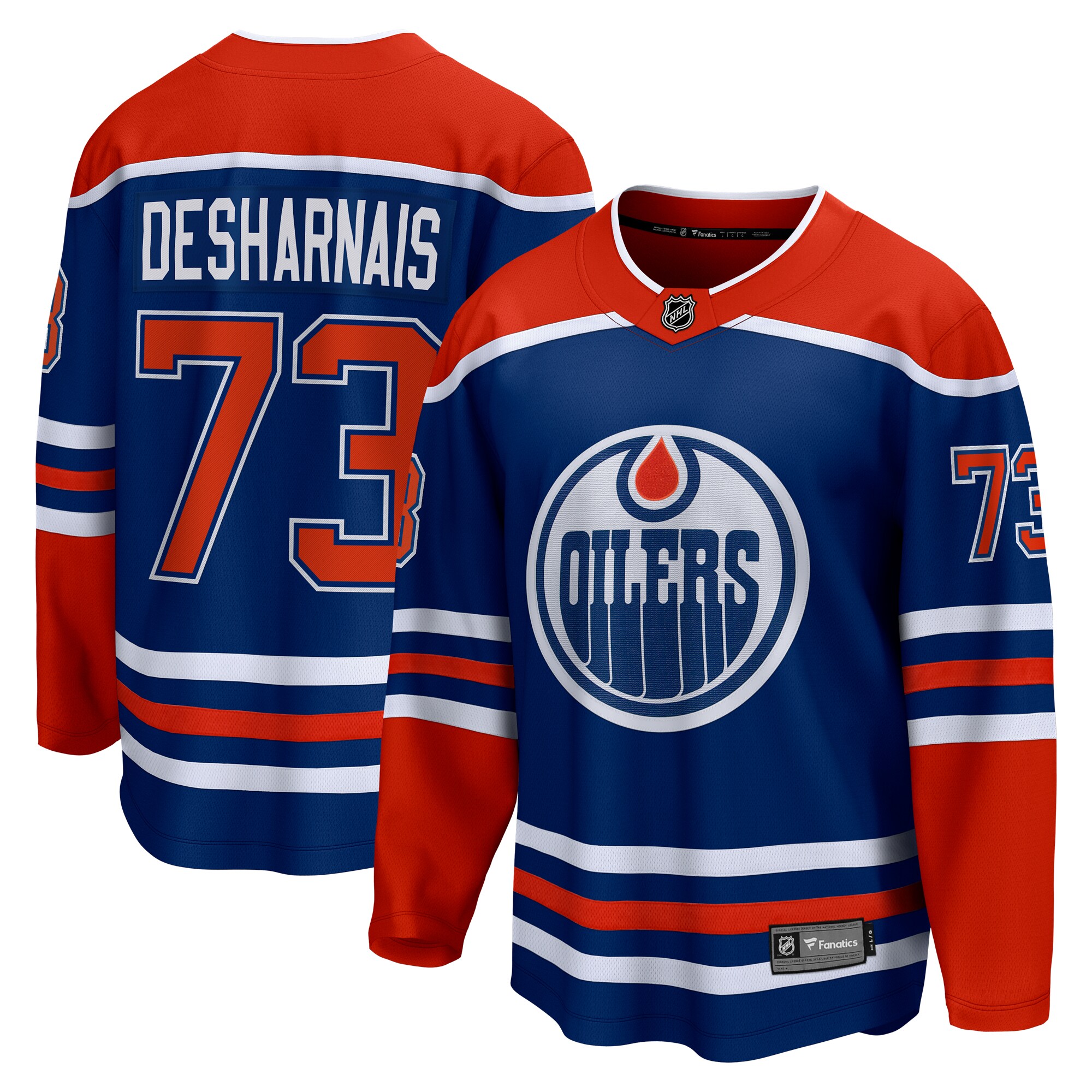 Vincent Desharnais Edmonton Oilers Fanatics Home Premier Breakaway   Jersey – Royal