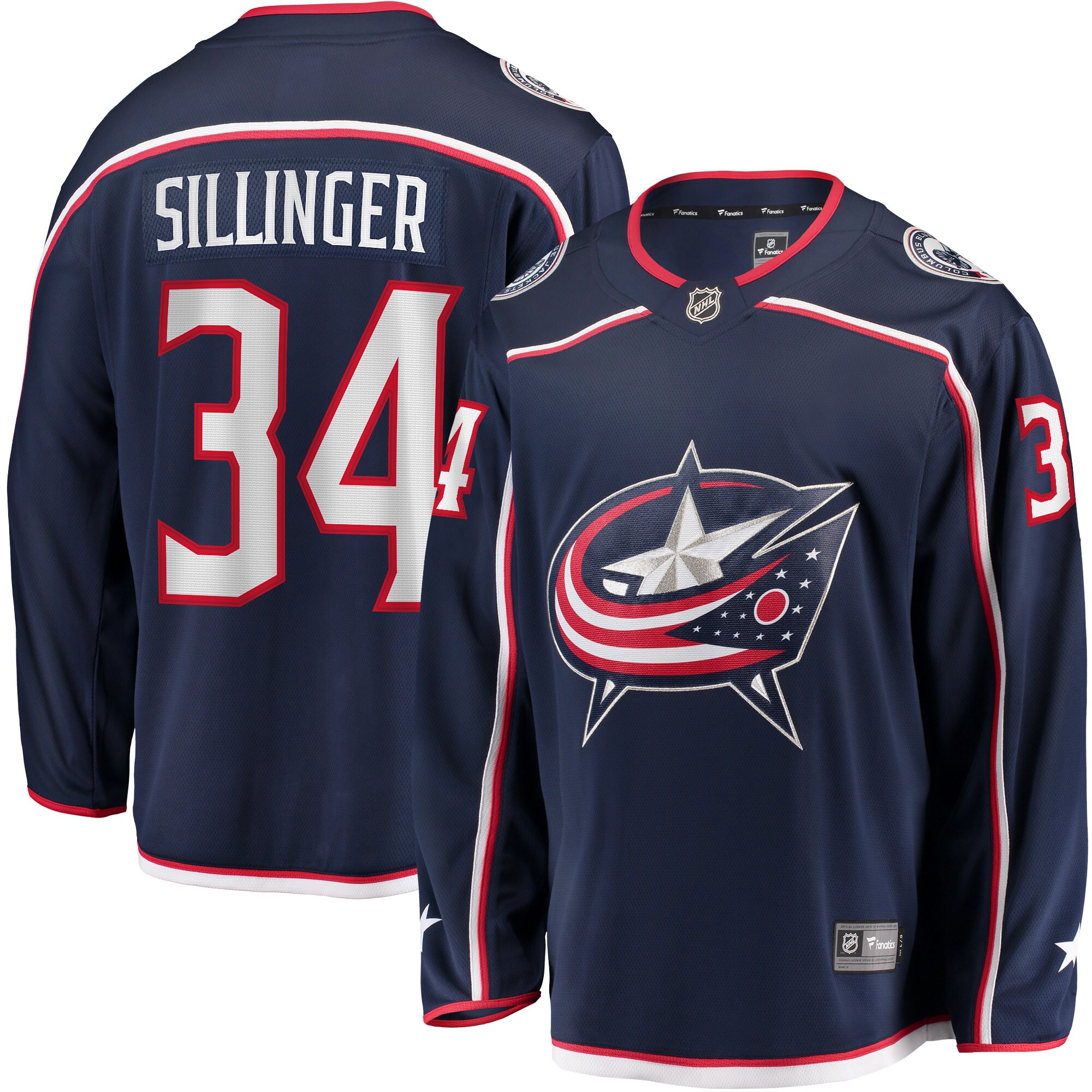 Cole Sillinger Columbus Blue Jackets Fanatics Home Breakaway   Jersey – Navy