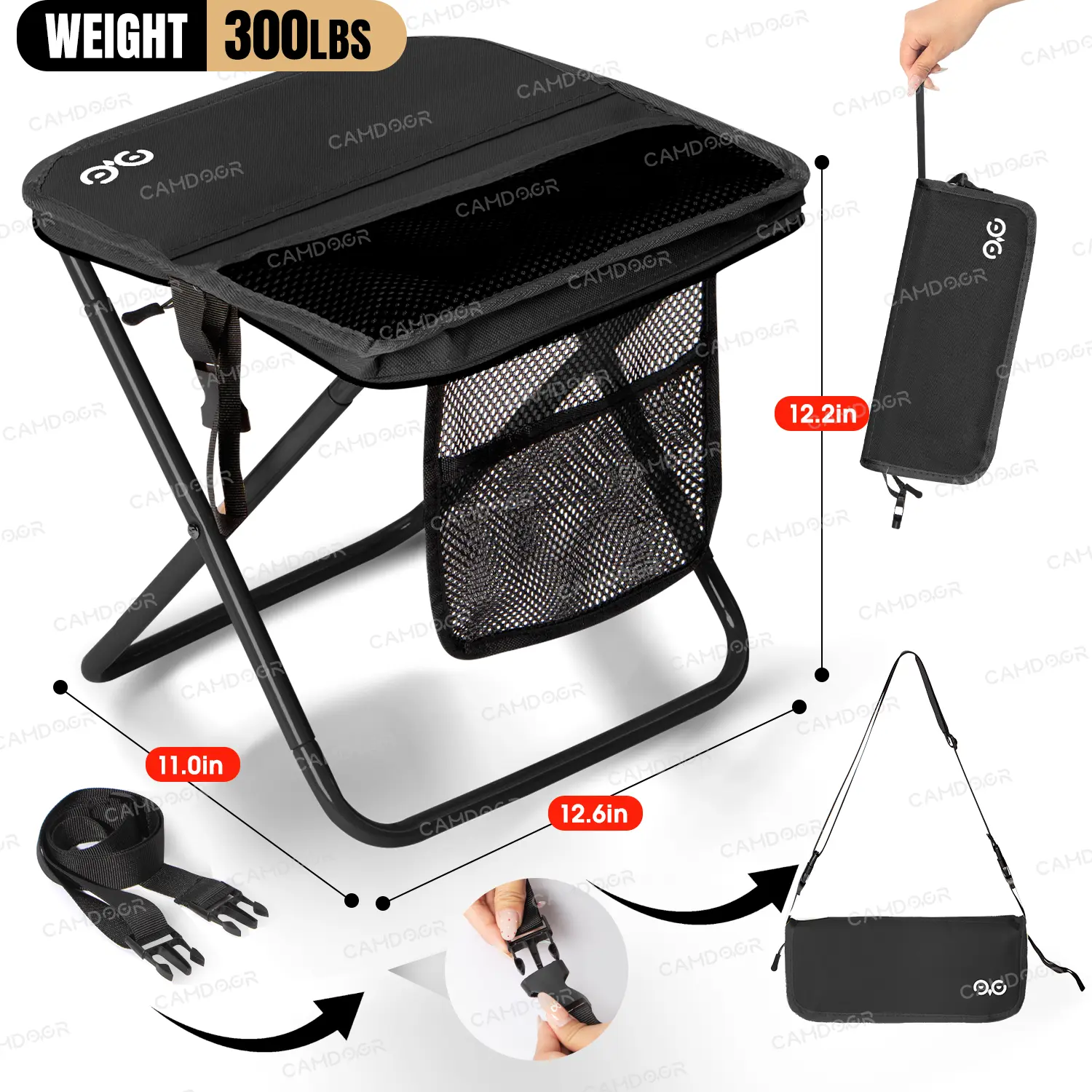 Portable Outdoor Folding Chair with Shoulder, Strap Ultra Light 1.5 lbs