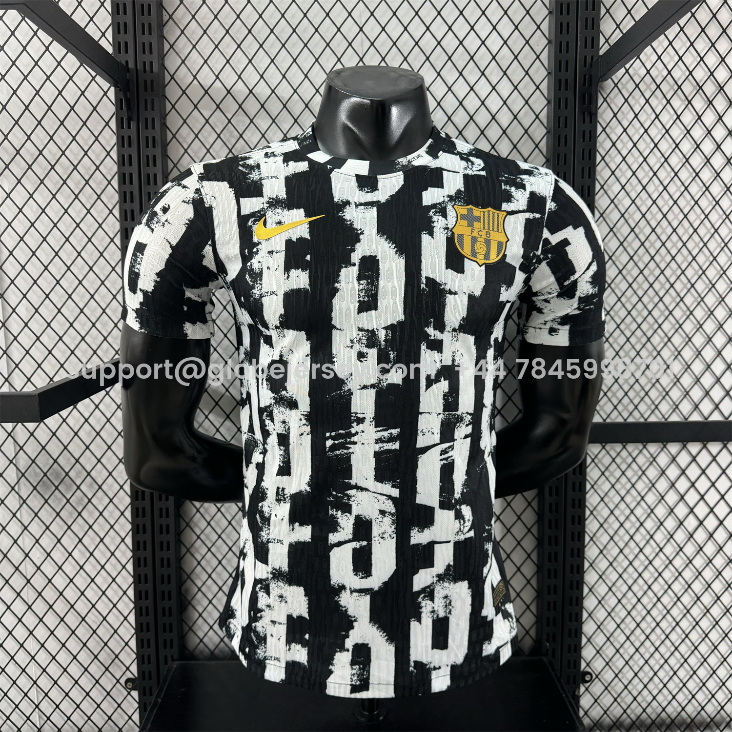 Barcelona 25-26 Unsponsored White & Black Letters Special Jersey - Player Version