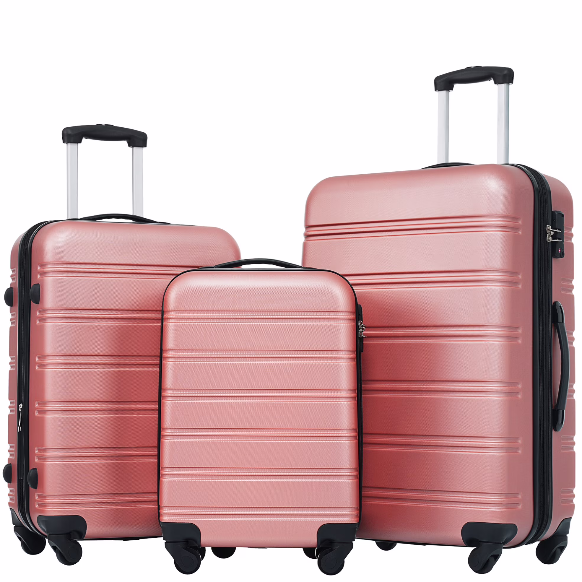 Luggage Sets 3 Piece, Hardside Expandable Ultra Durable PC Lightweight Carry On, Travel Suitcase Set with TSA Lock Spinner Wheels, Multicolor Purple