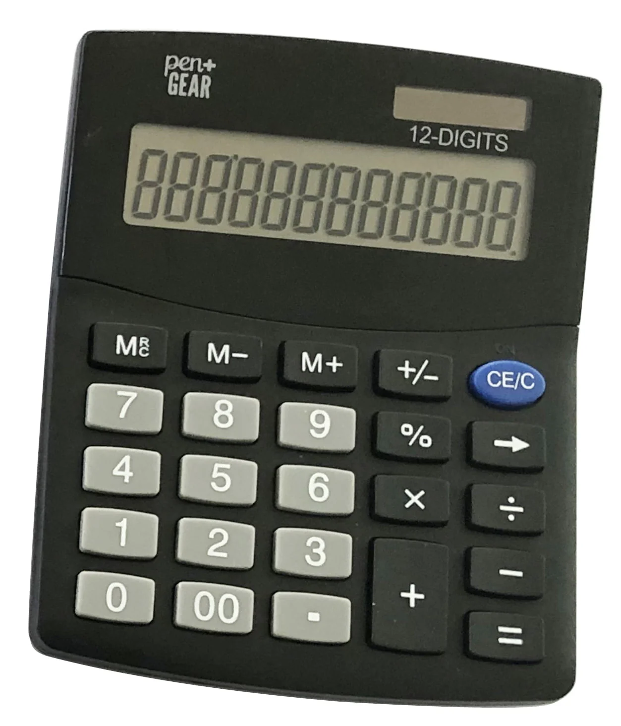 Pen + Gear 12 Digit Mini Desktop Calculator, Black, Office