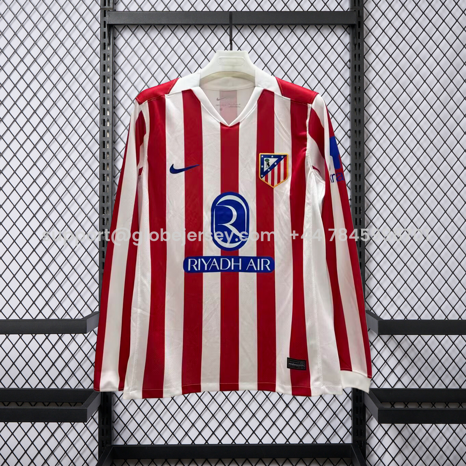 Atletico Madrid 25-26 Home Long Sleeves Jersey - Fans Version