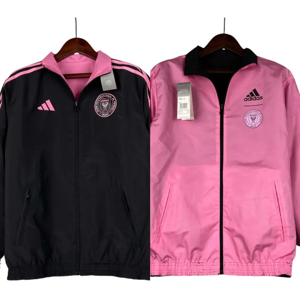 2023/2024 Inter Miami Reversible Windbreaker(black-pink)Soccer Jersey 1:1 Thai Quality