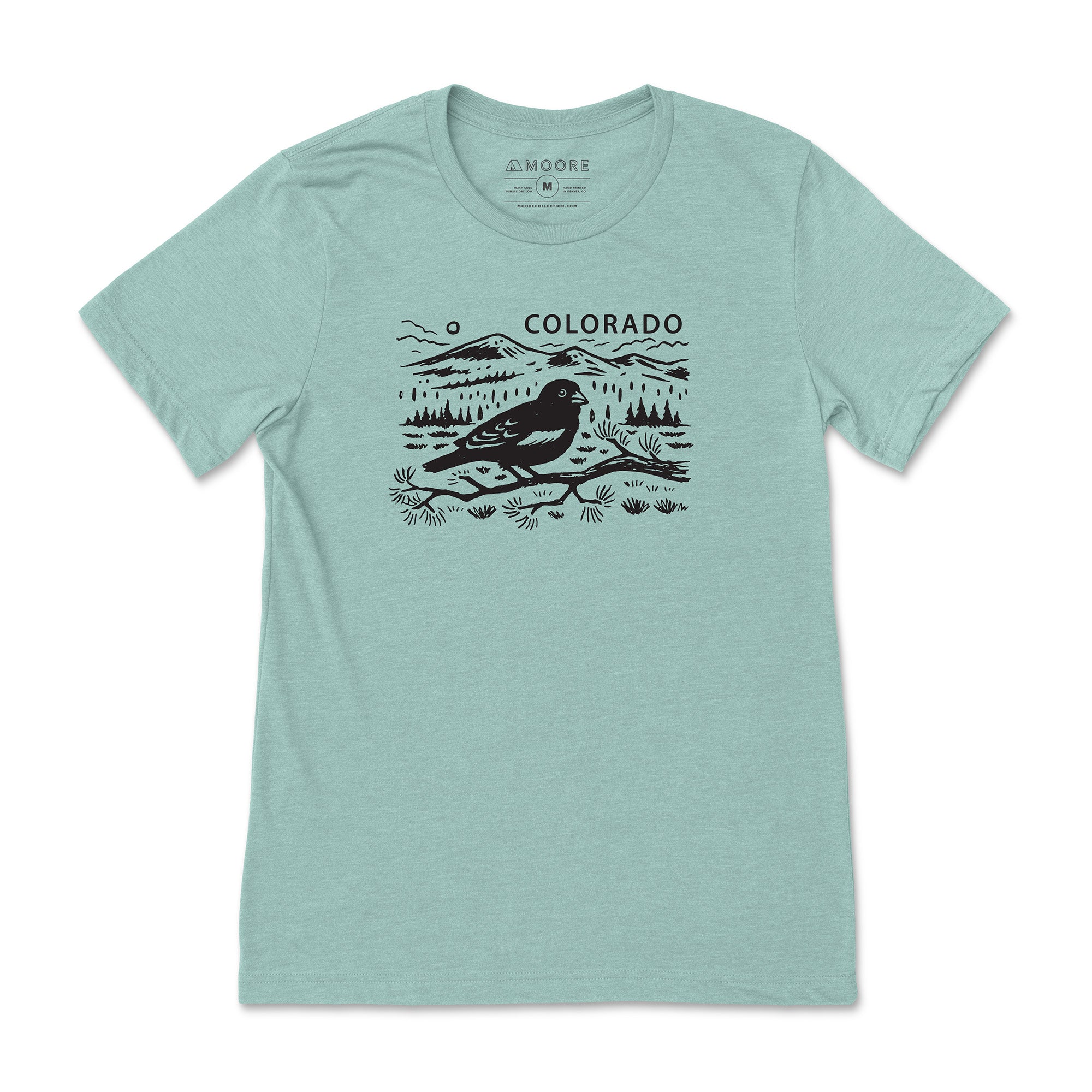 Colorado Bird Tee-Dusty Blue