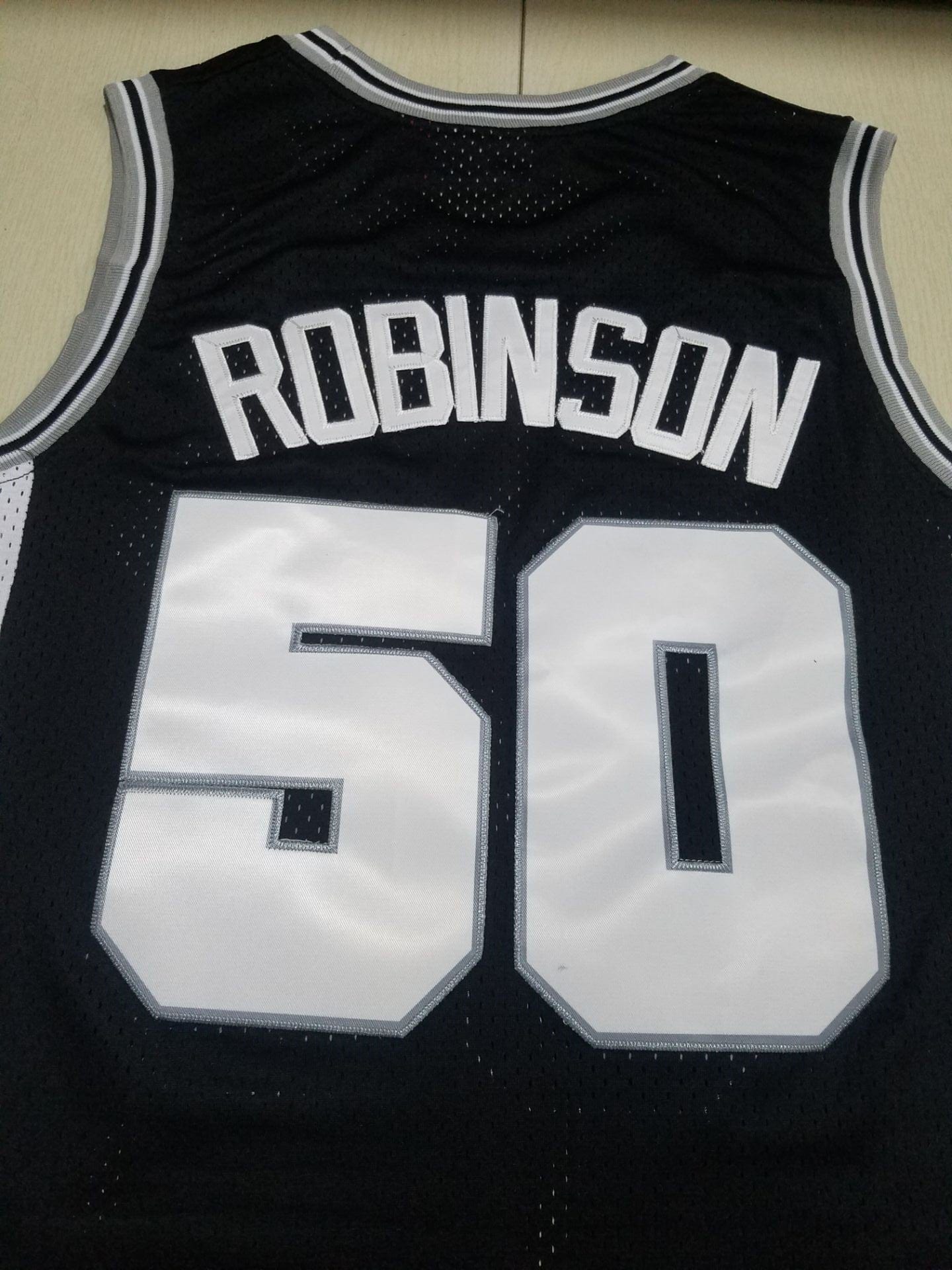Men's San Antonio Spurs David Robinson Black Big & Tall Hardwood Classics Jersey