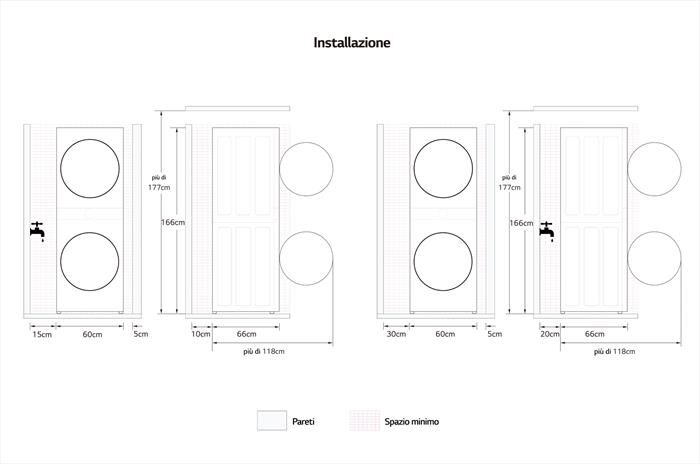 LG - Lavasciuga WASHTOWER WT1210BBF 12/10 Kg Classe A-Platinum Black