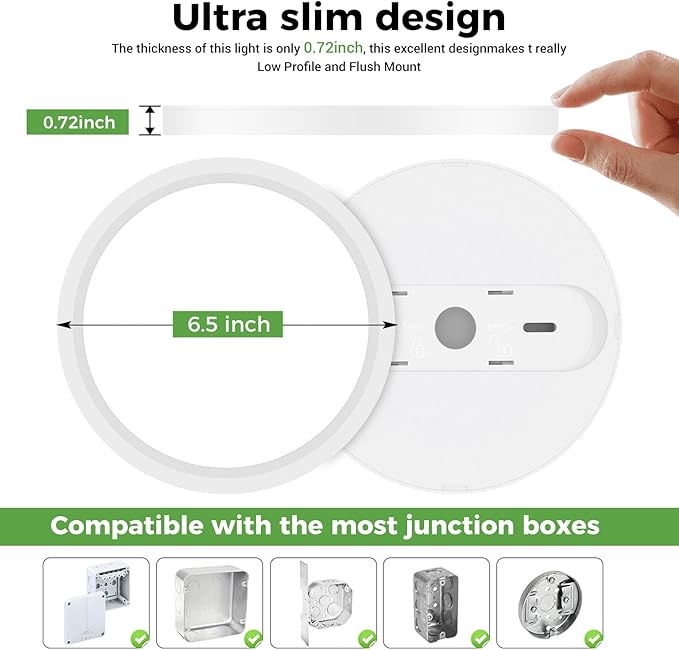 LED Ceiling Light Fixture 6.5 Inch