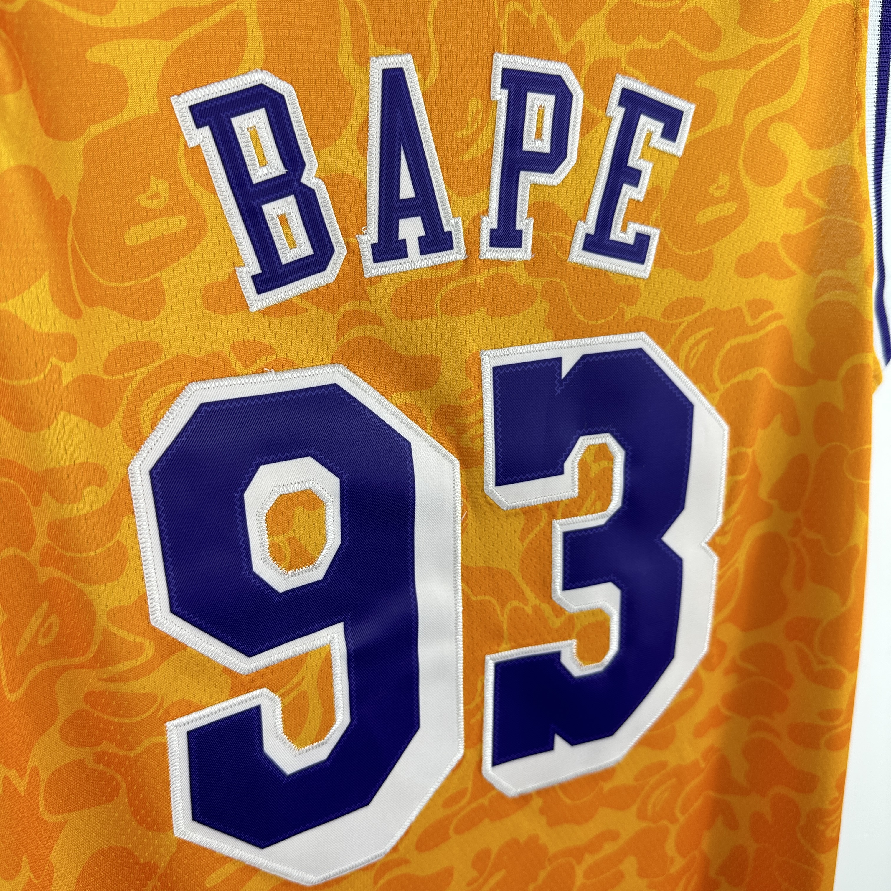Embroidered BAPE & MN Retro Jersey Lakers Ape Head