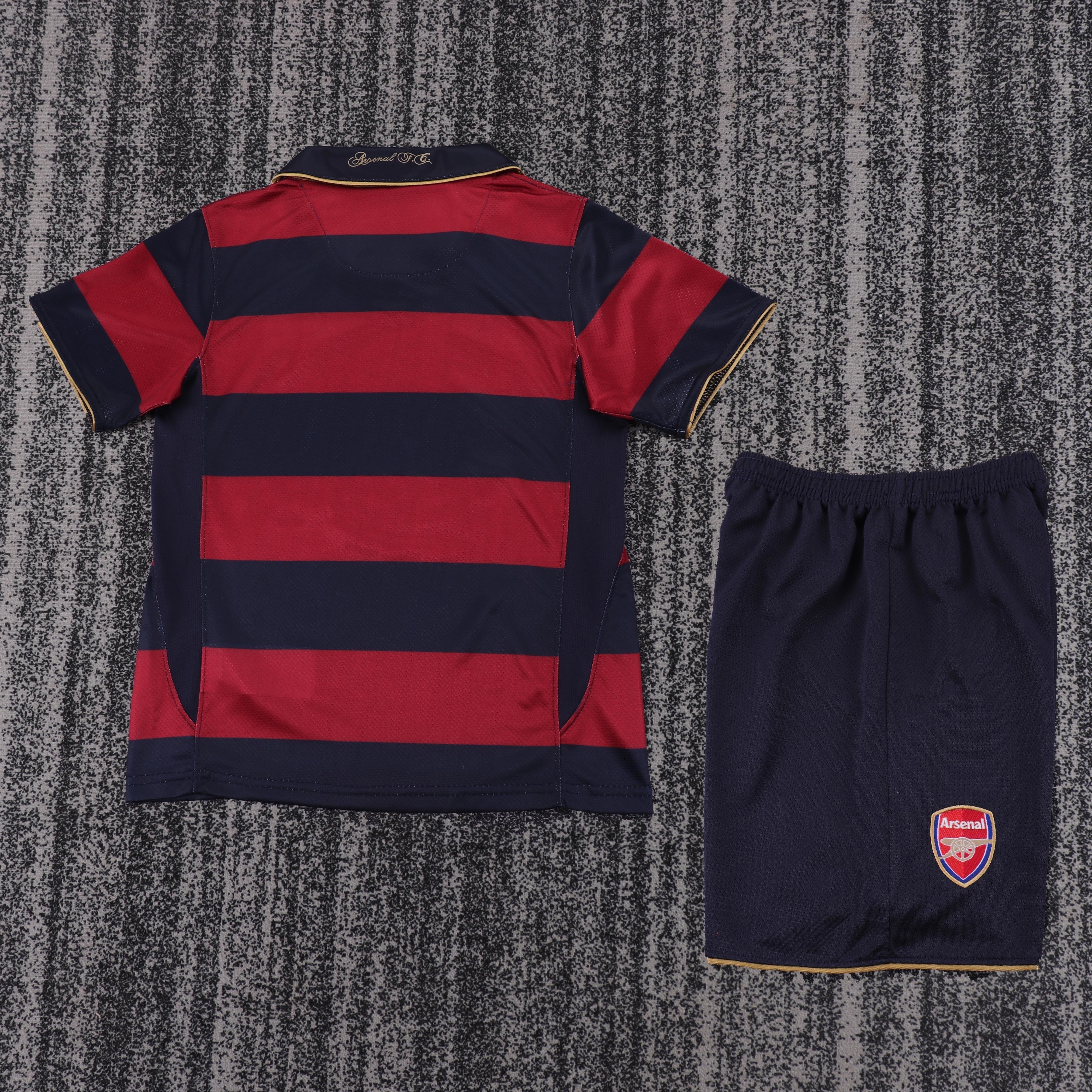 1907-08 Arsenal Second Away Match Retro Children's Jersey Set - Fans Edition