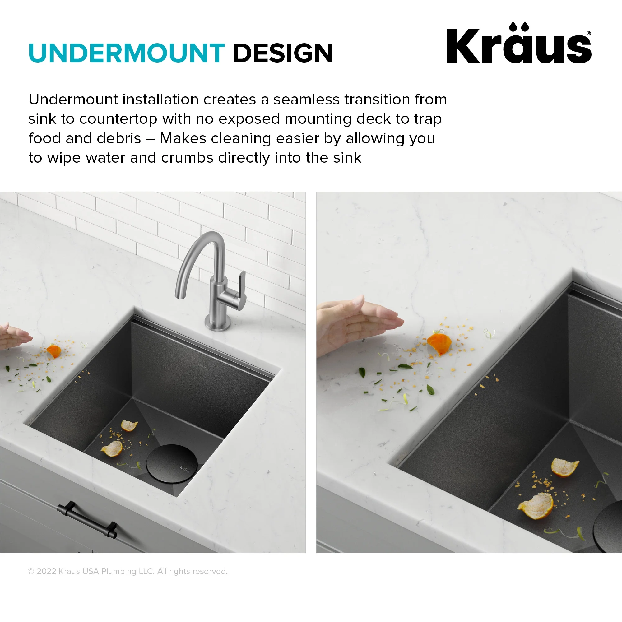 KRAUS Kore 17 Undermount Workstation 16 Gauge Black Stainless Steel Single Bowl Kitchen Bar Sink in PVD Gunmetal Finish with Accessories