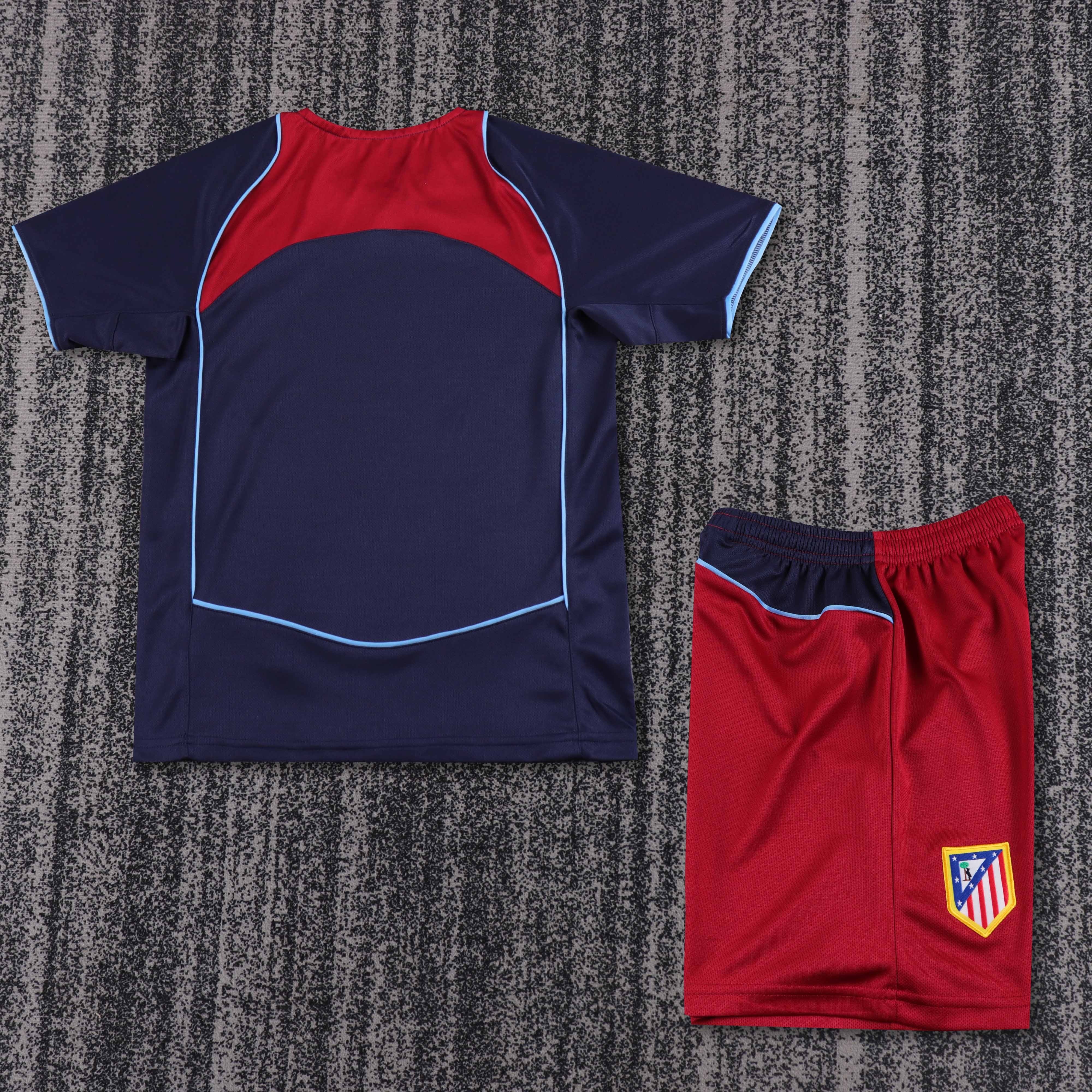 2004-05 Atletico Madrid Away Retro Children's Jersey Set - Fans Edition