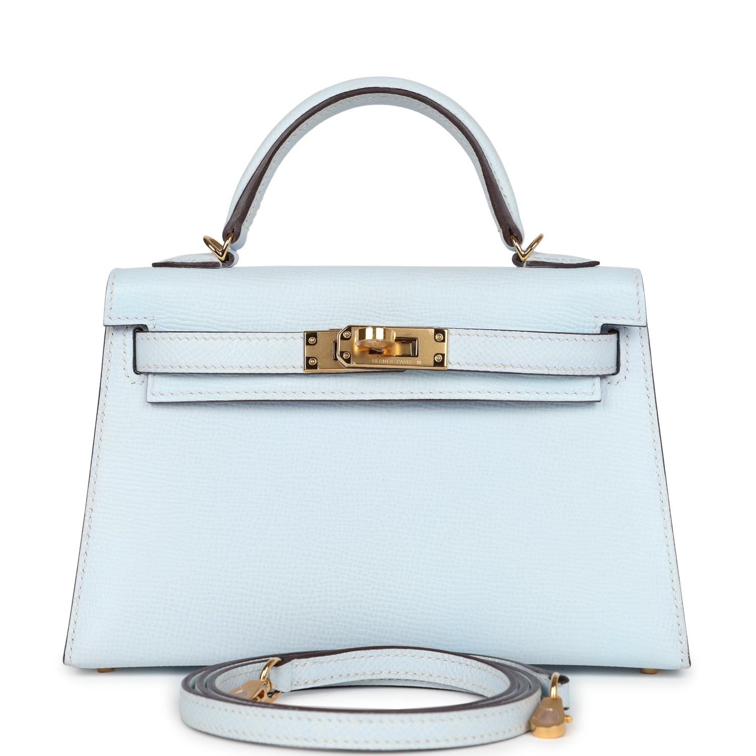 Kelly Sellier 20 Bleu Brume Epsom Gold Hardware