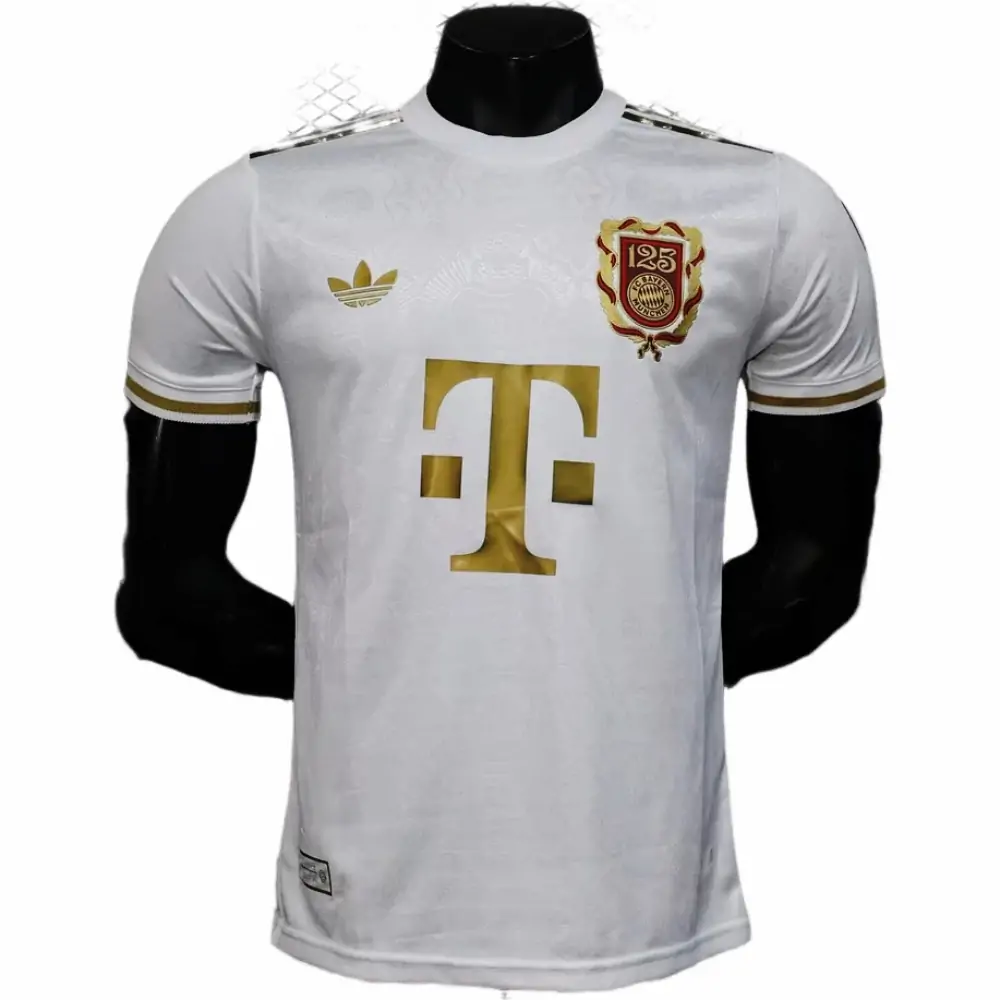 2025-26-New Season-Bayern 125th Anniversary Edition White Jersey-Player Edition