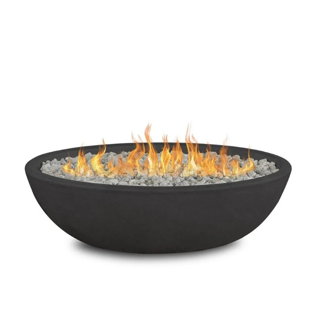 Bowery Hill Contemporary Oval Propane Fire Bowl in Glacier Gray
