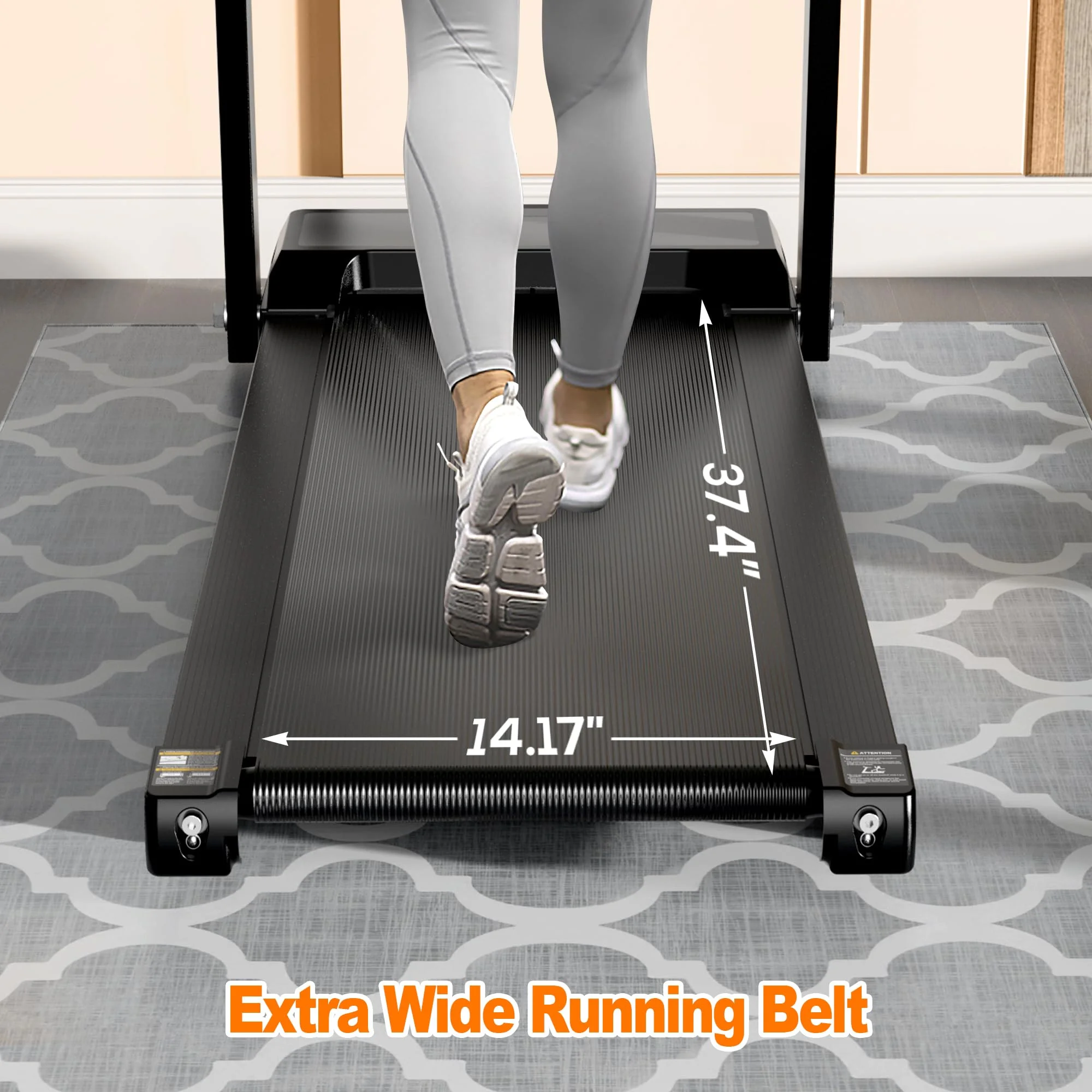 [TREADMILL CLEARANCE] FYC 2.5HP Folding Treadmill with Adjustable Height Desk & Incline - Compact Electric Treadmill Bluetooth Speaker for Running Walking Foldable Portable  (Silver)
