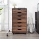 5 Drawer Dresser, Tall Dressers for Bedroom, Kids Dresser with Wheels, Storage Shelves with Drawers, Small Dresser for Closet, Makeup Dresser with 180 lbs Capacity - Black