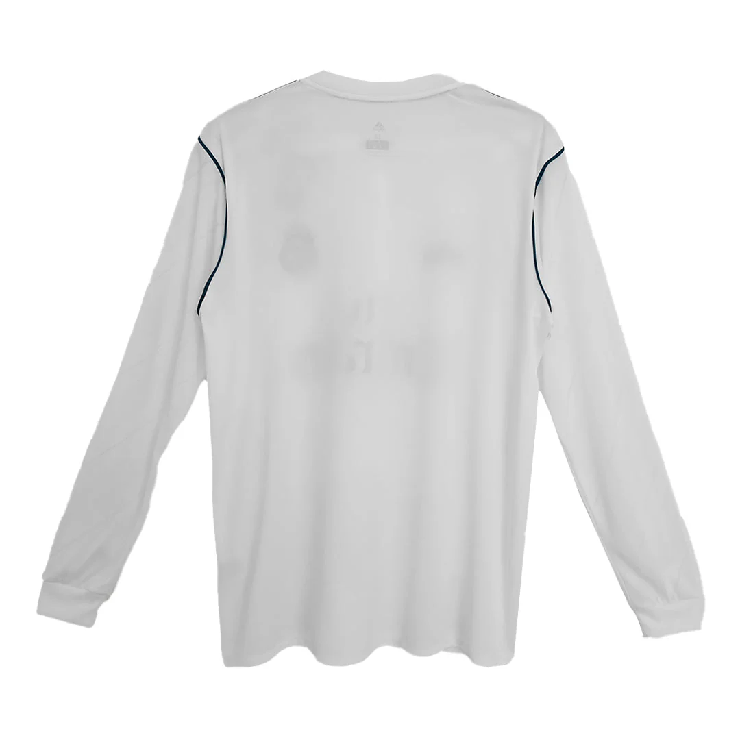 Real Madrid 2017/18 Home Long Sleeve Retro Soccer Jersey