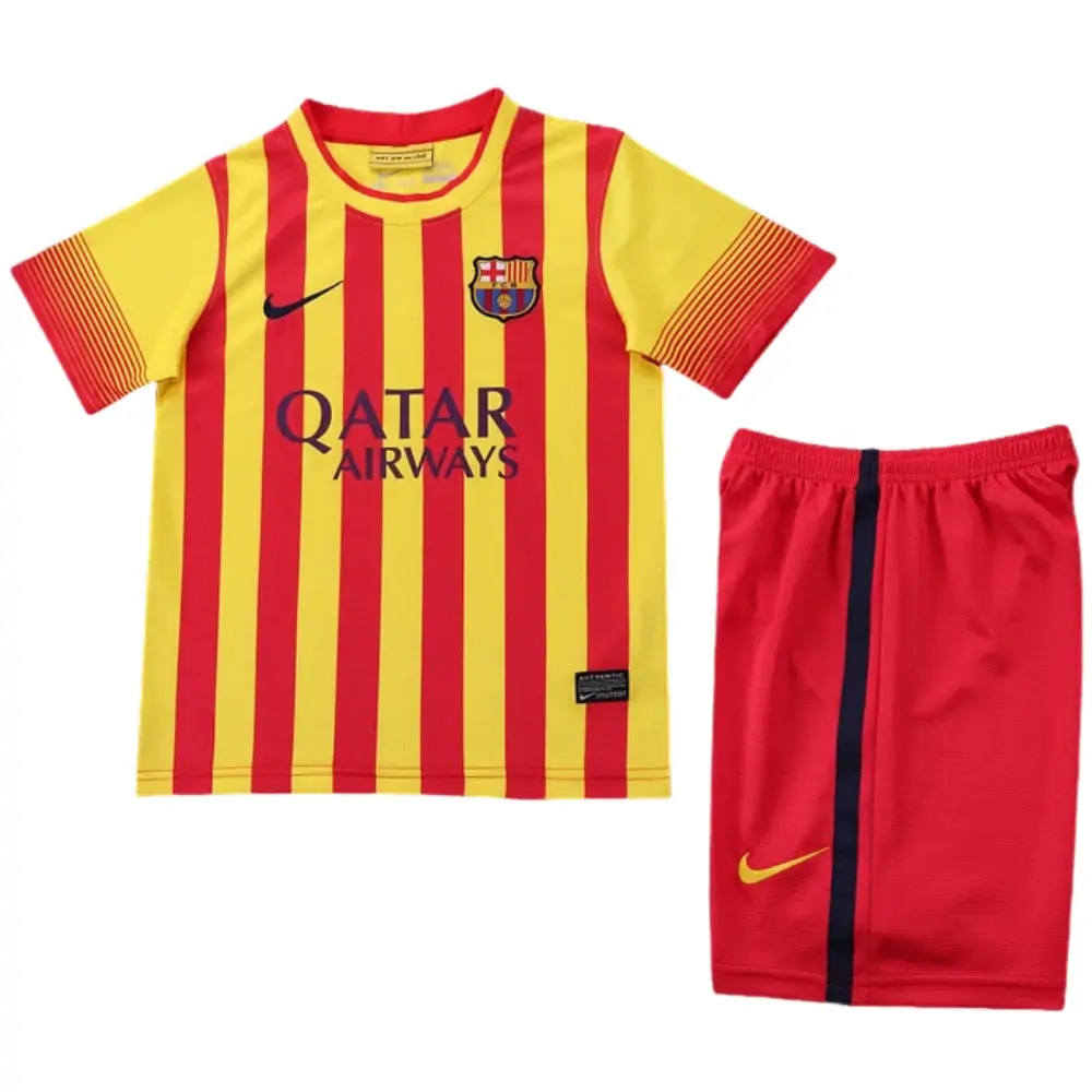 2013-14 Barcelona Away Retro Children's Jersey Set - Fans Edition