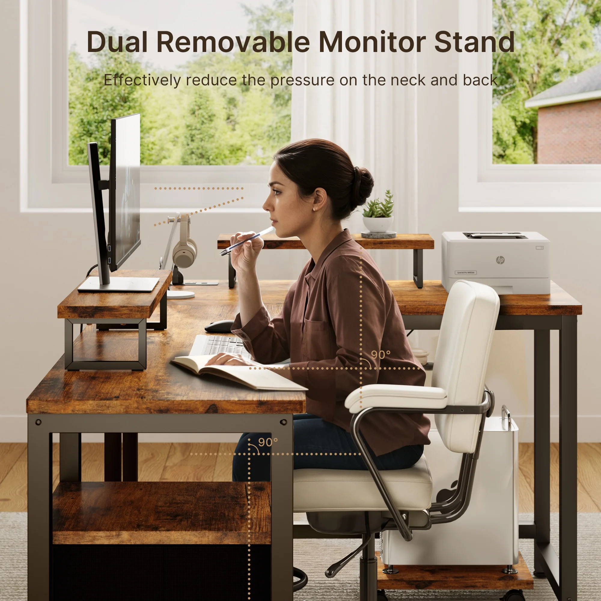 L Shaped Computer Desk, Lofka 66.14