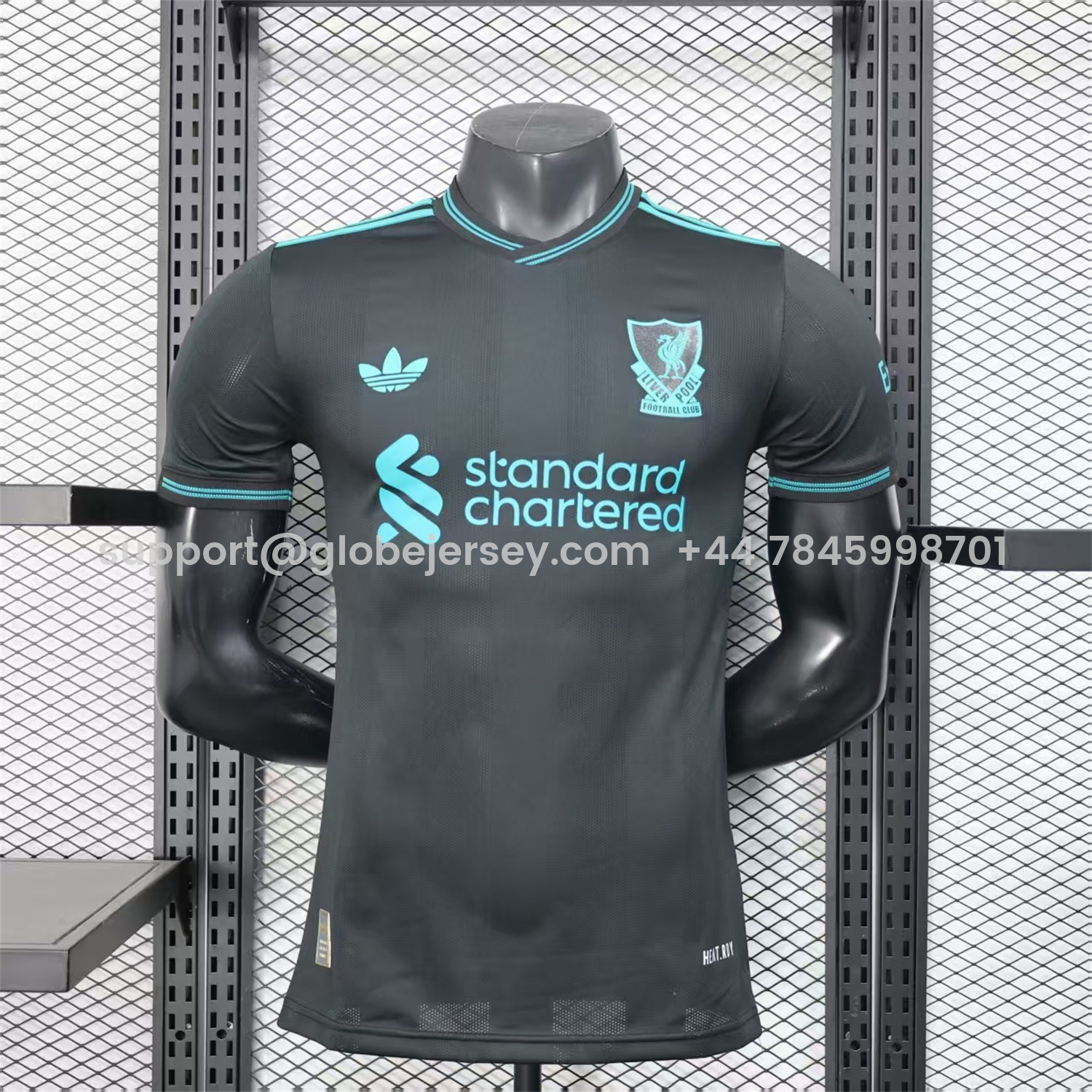 Liver.pool 25-26 Black Special Cyan Sponsor Jersey - Player Version