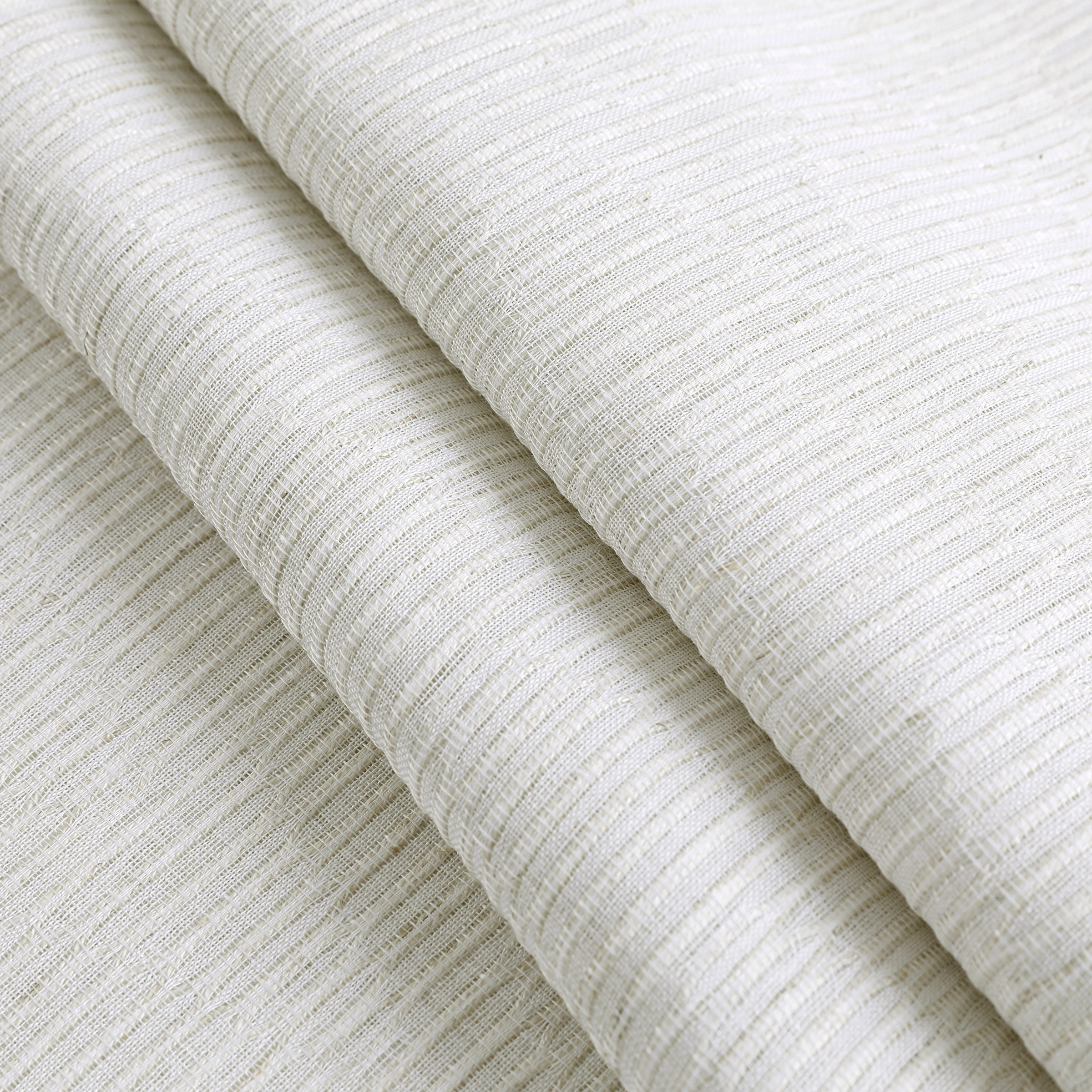 Sheer Linen Blend Curtains, Set of 4 Panels