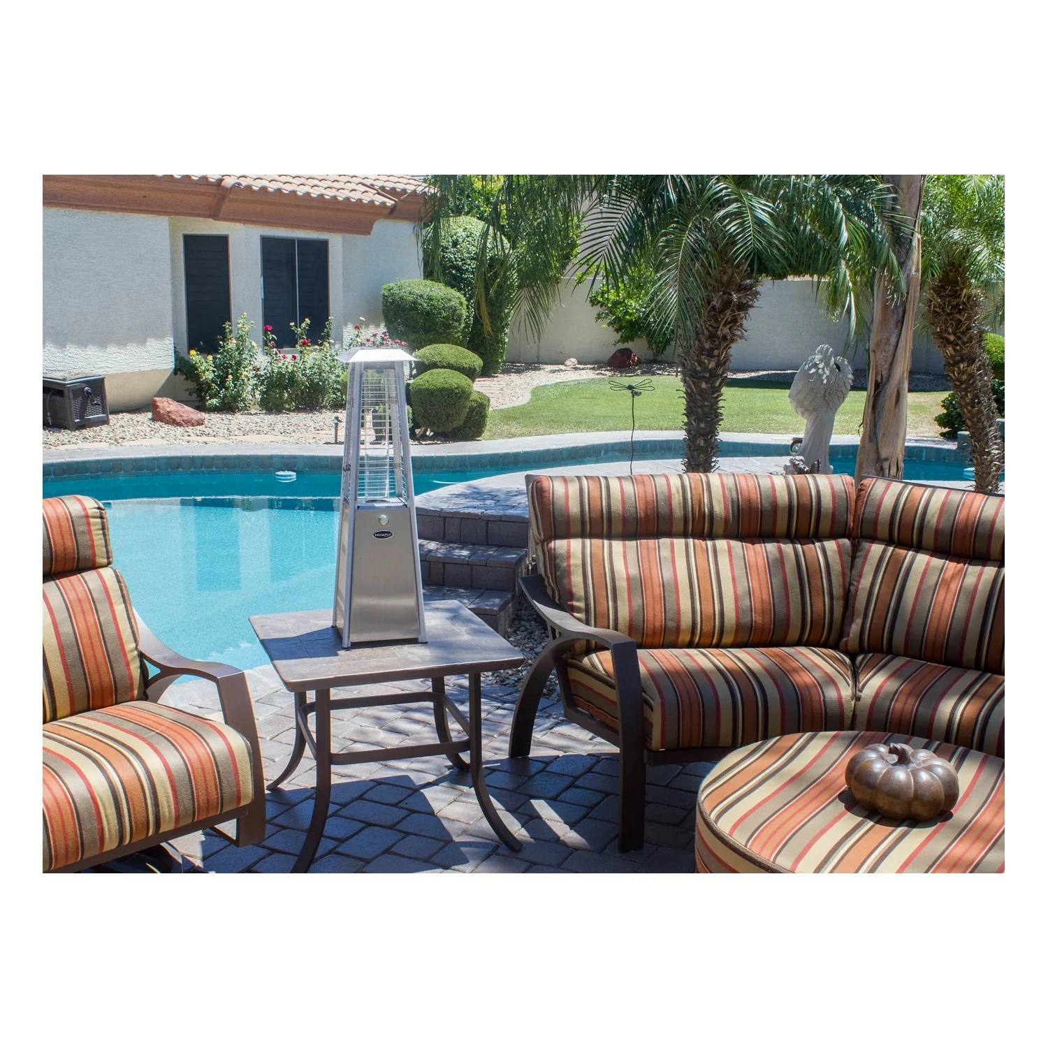 AZ Patio Heaters Tabletop Quartz Glass Tube Liquid Propane heater, Stainless