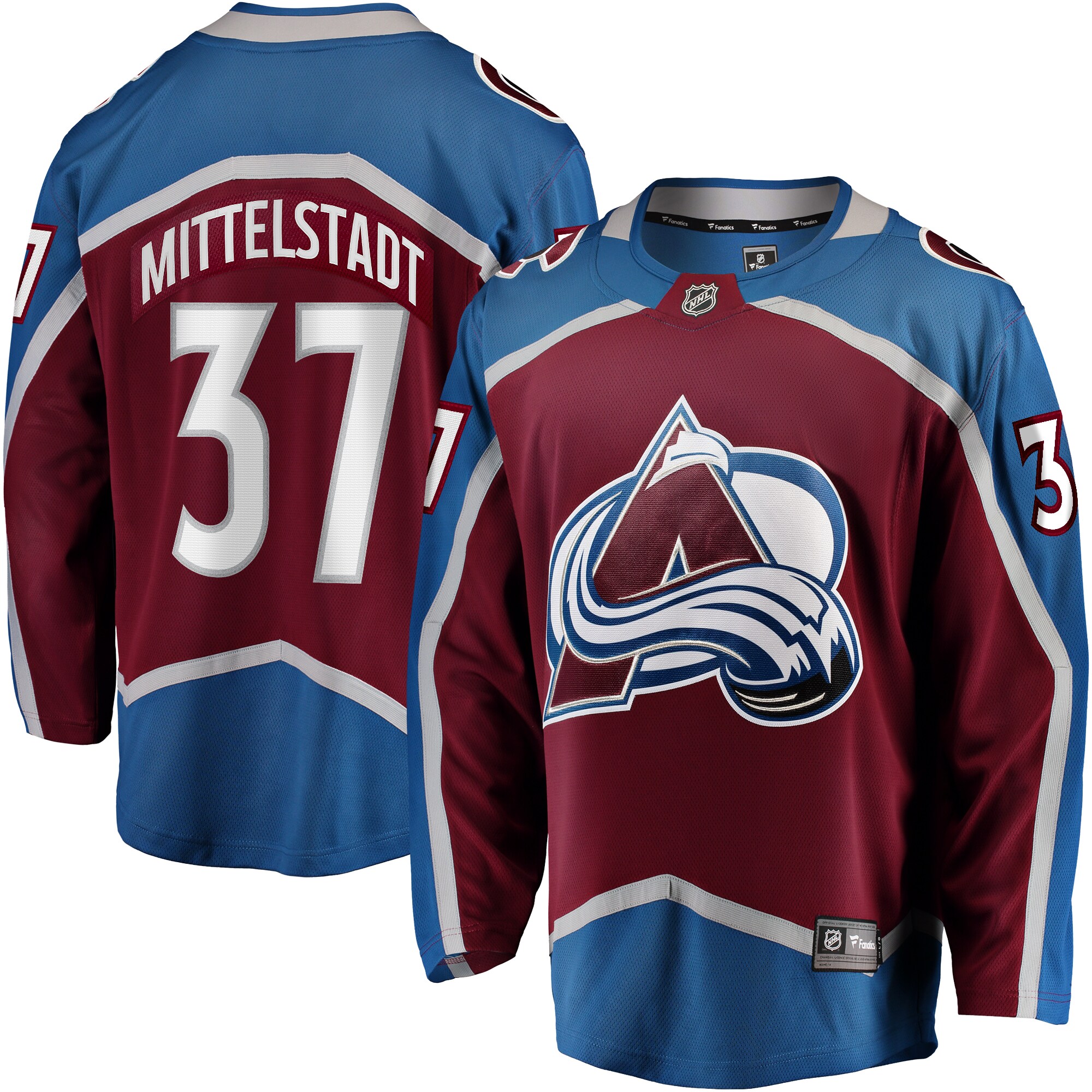 Casey Mittelstadt Colorado Avalanche Fanatics Home Breakaway Jersey – Burgundy