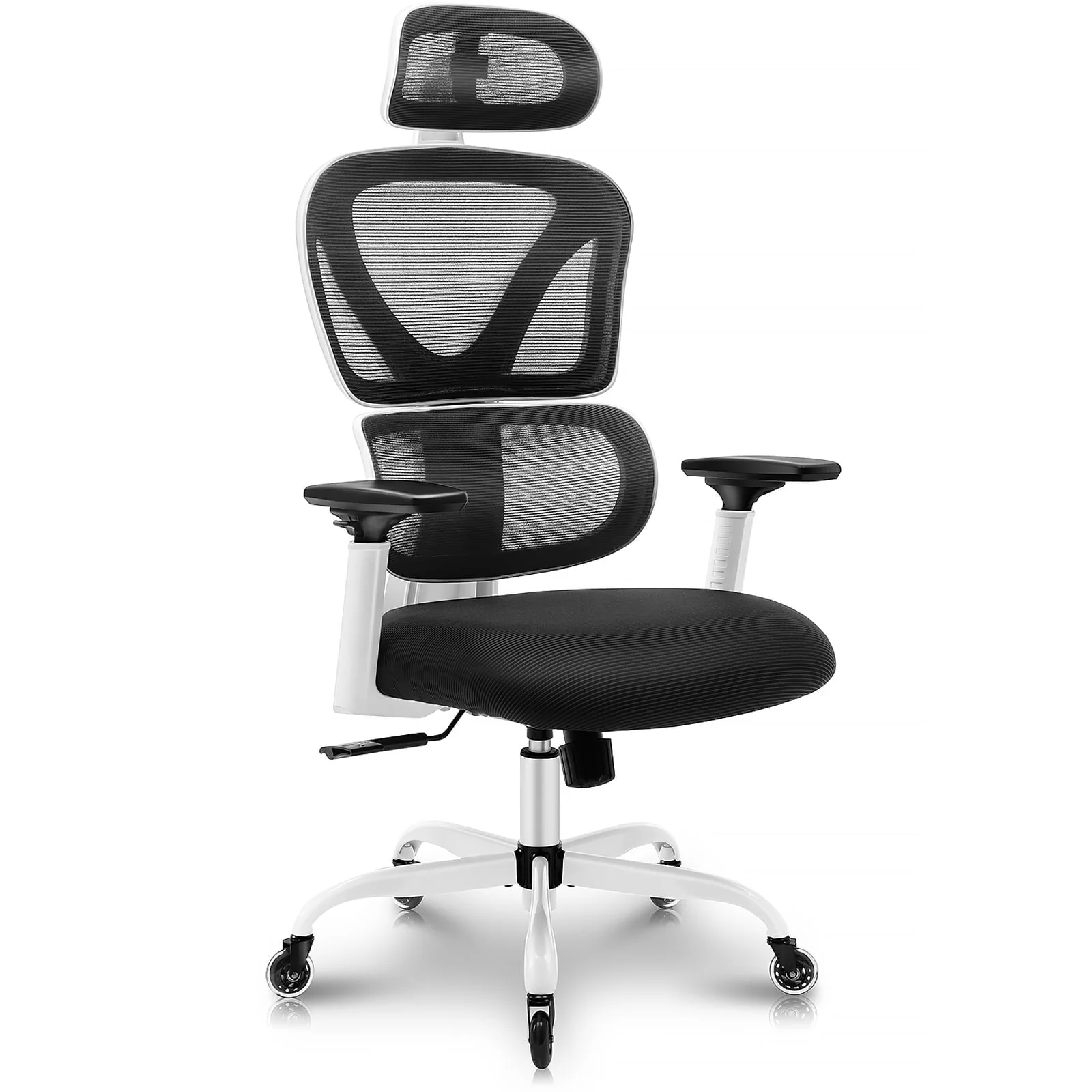 Coolhut Ergonomic Office Chair, High Back Adjustable Computer Desk Chair with Lumbar Support, 300lb, Black
