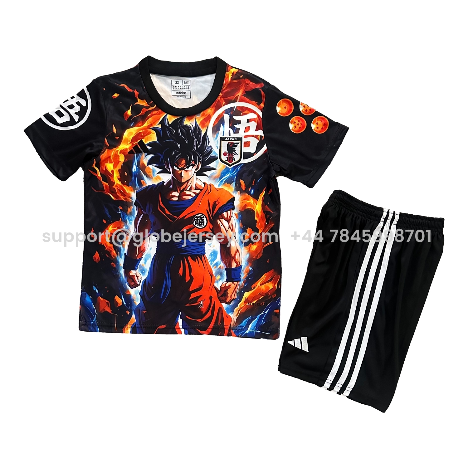 Japan 25-26 Red Blue Flame Son Goku Special Kids Kit