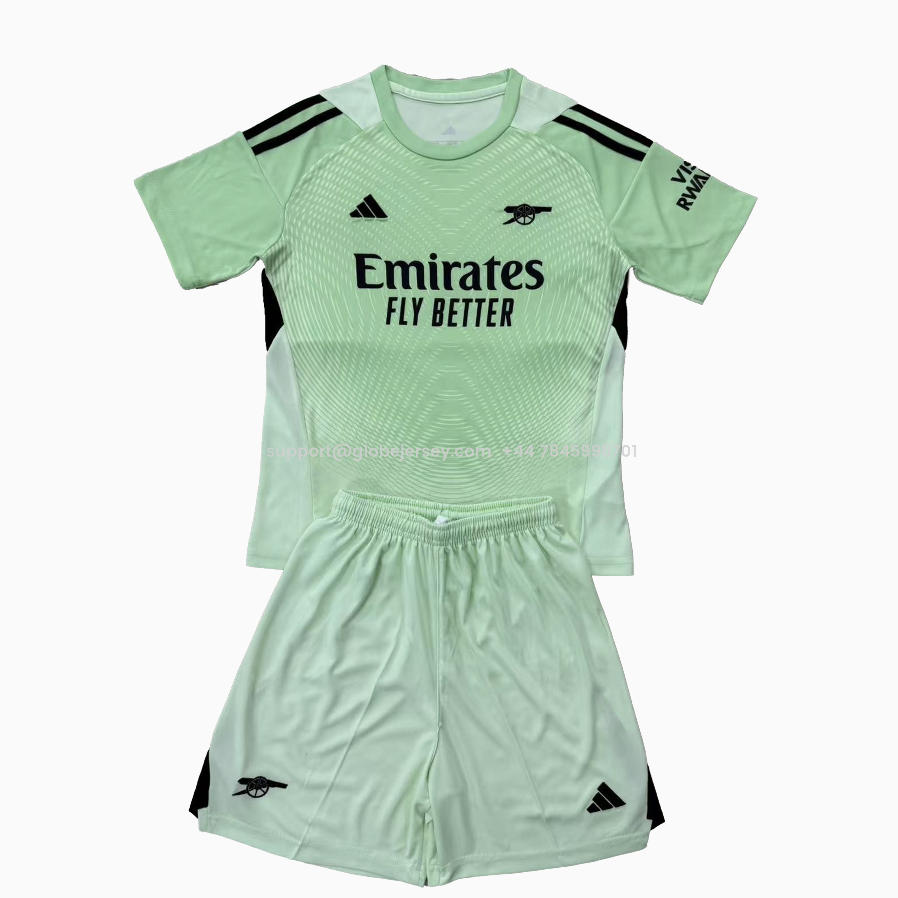 Arsenal 25-26 Light Green Goalkeeper Men's Adult Jersey Set - Fans Version
