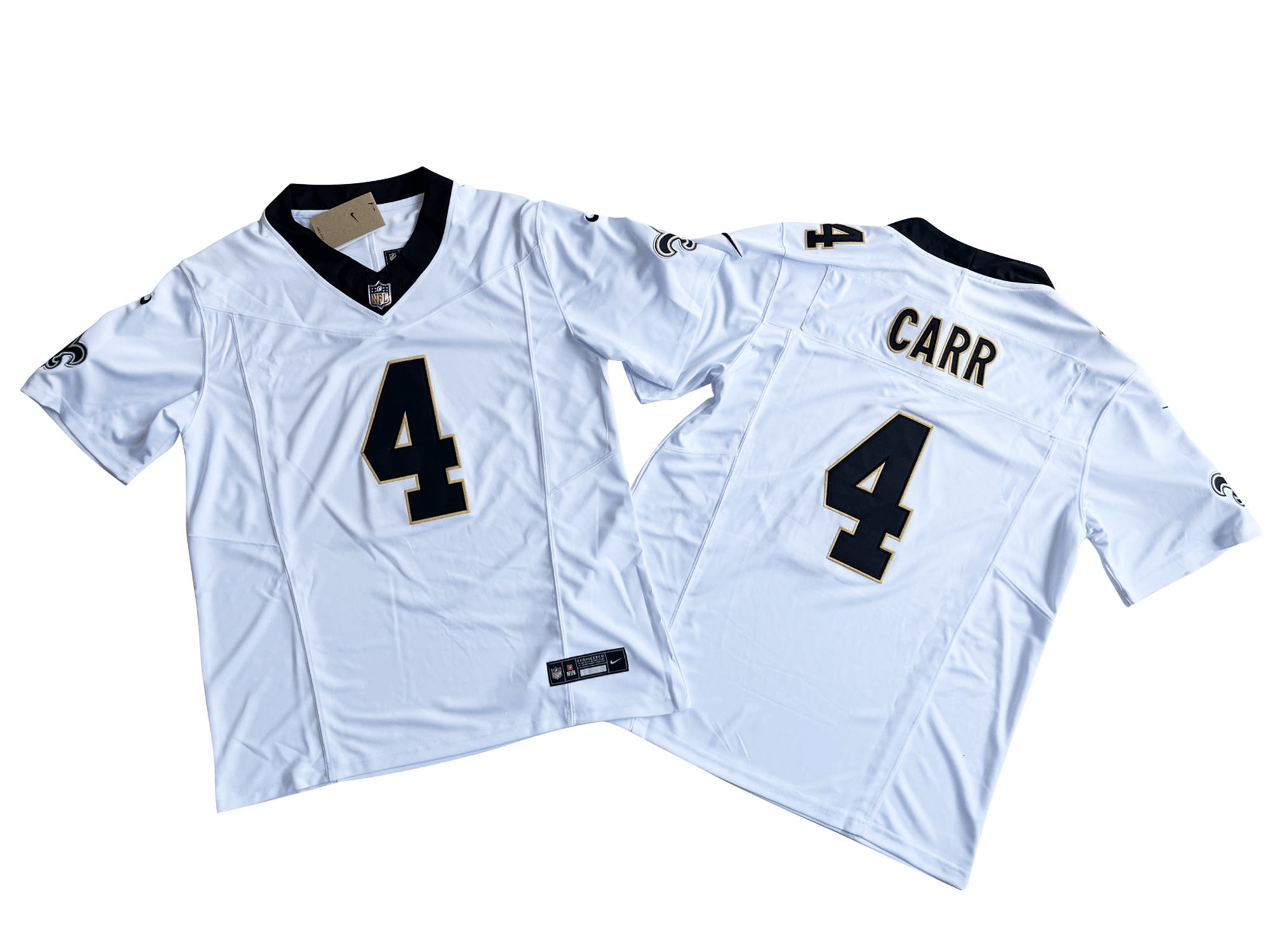 New Orleans Saints 4# Derek Carr Nike Vapor F.U.S.E. Limited Jersey