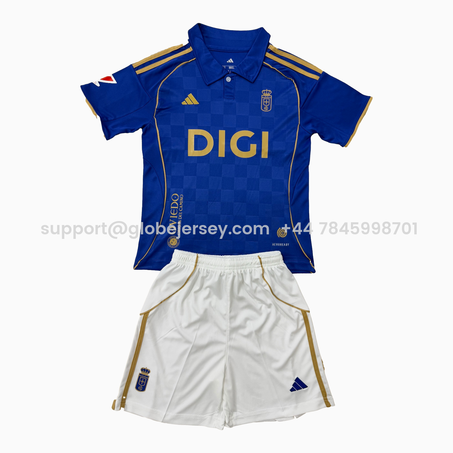 Real Oviedo 25-26 Home Men's Adult Jersey Set - Fans Version