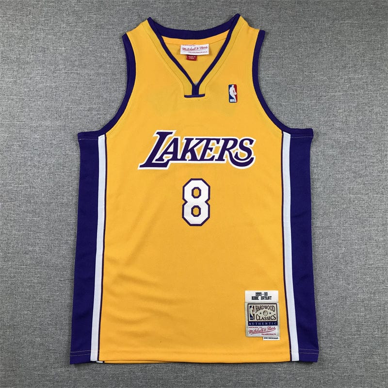 KID Lakers #8 yellow V-neck