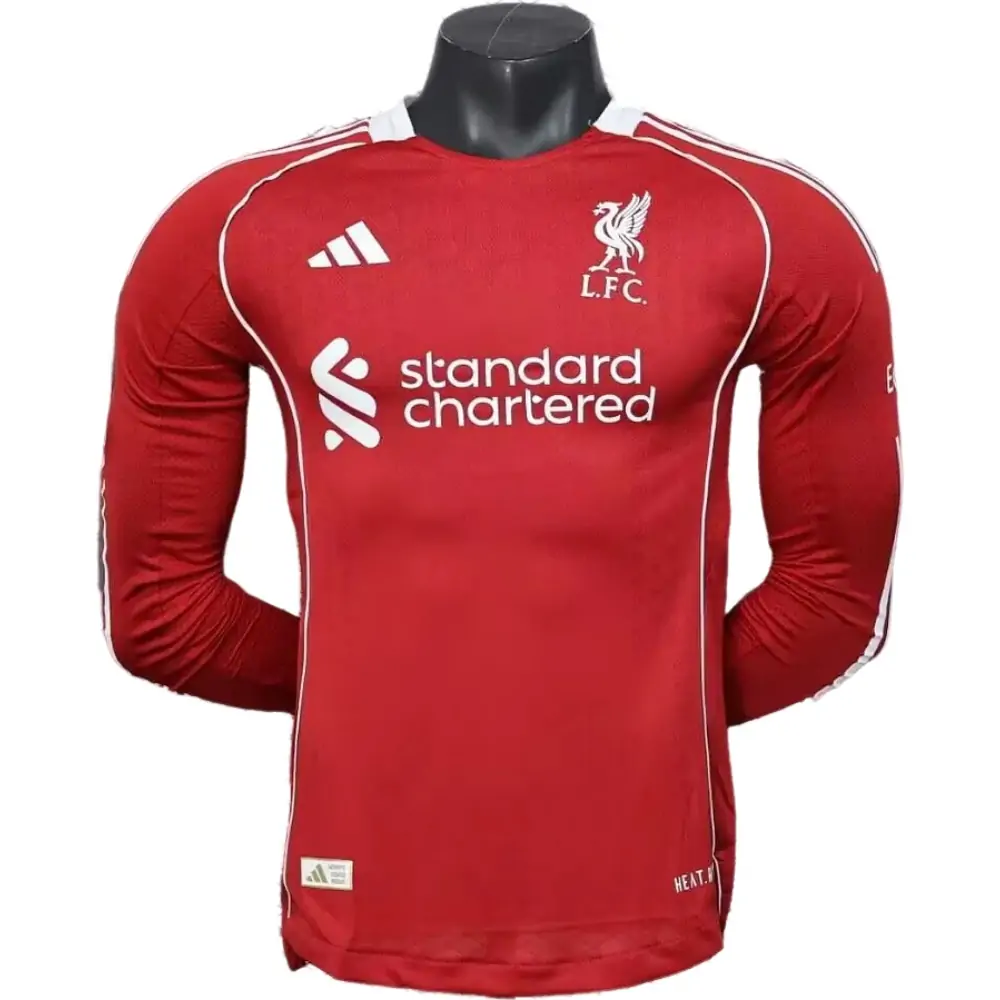 2025-26-Liverpool Home Long Sleeve - Player Edition