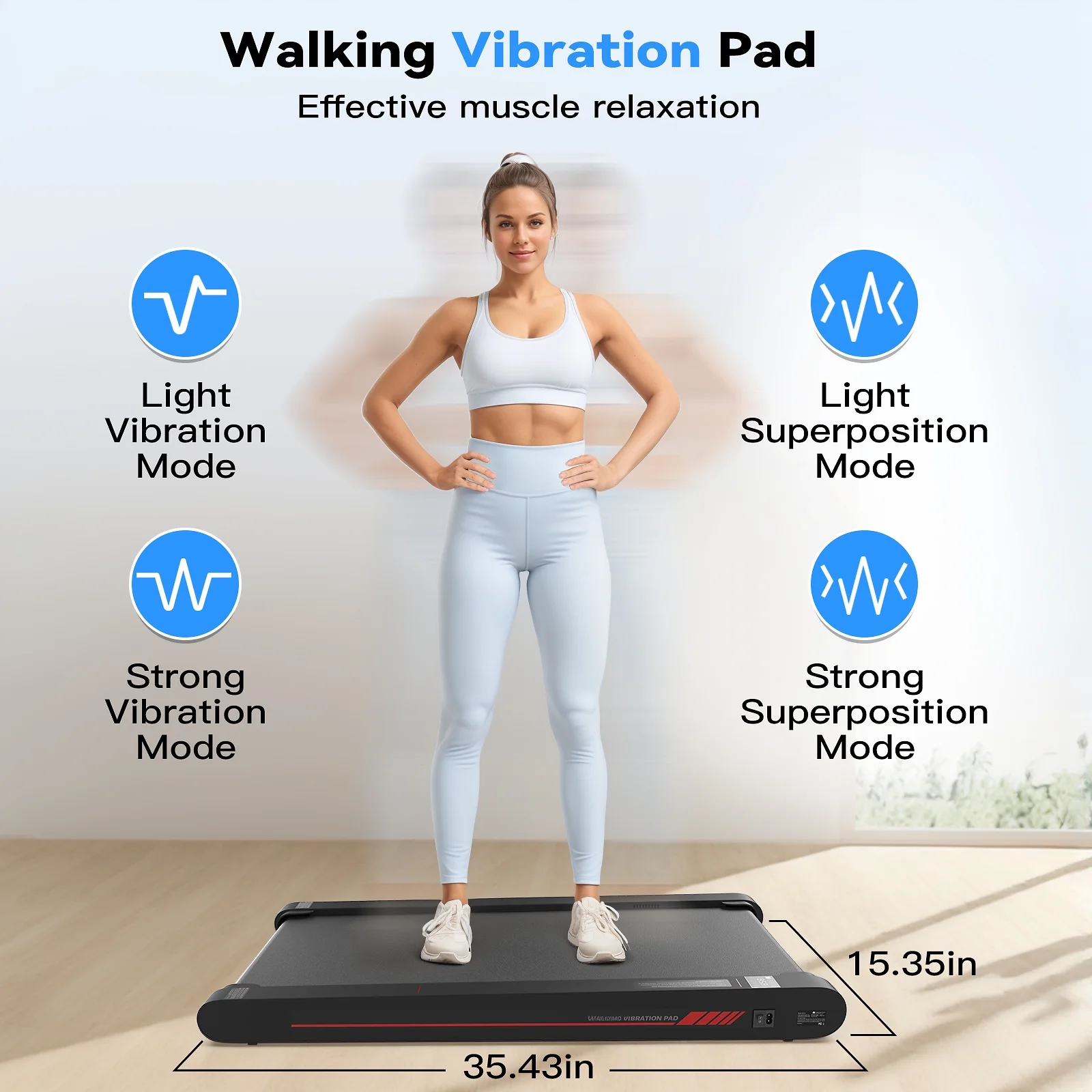 Sperax Walking Pad Treadmill with APP,3 in 1 Portable Under Desk Treadmill Fitness,Walking Vibration Workout Pad with Remote Control