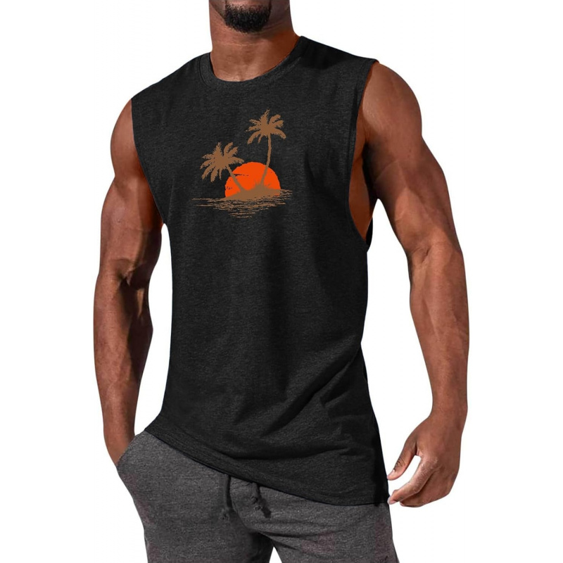 Men's Tank Tops Sleeveless Tee Shirts Casual Summer