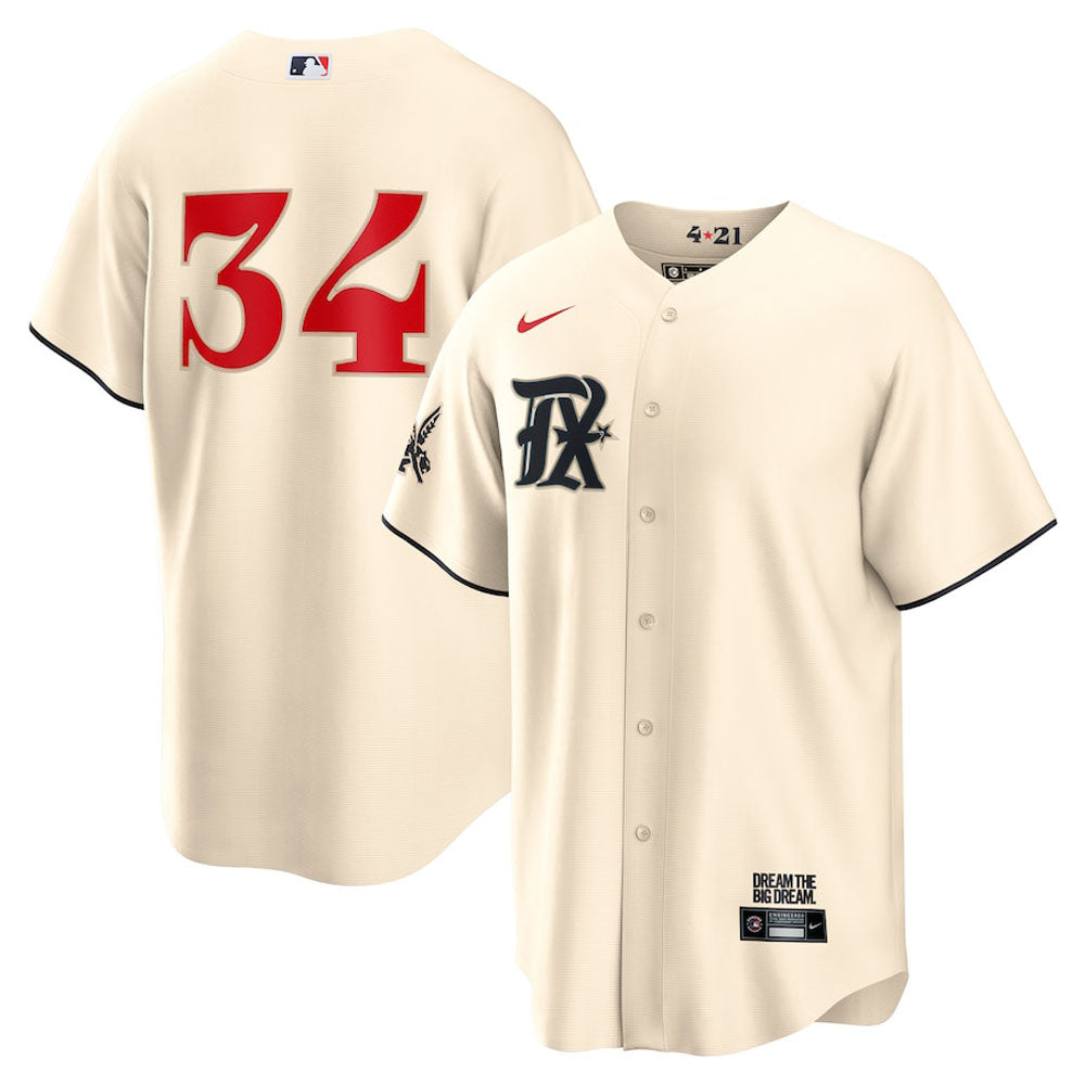 Men's Texas Rangers Nolan Ryan 2023 City Connect Replica Jersey - Cream
