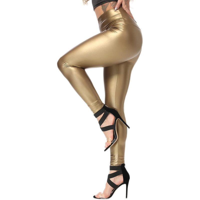 Women's Faux Leather Leggings Pants PU Elastic