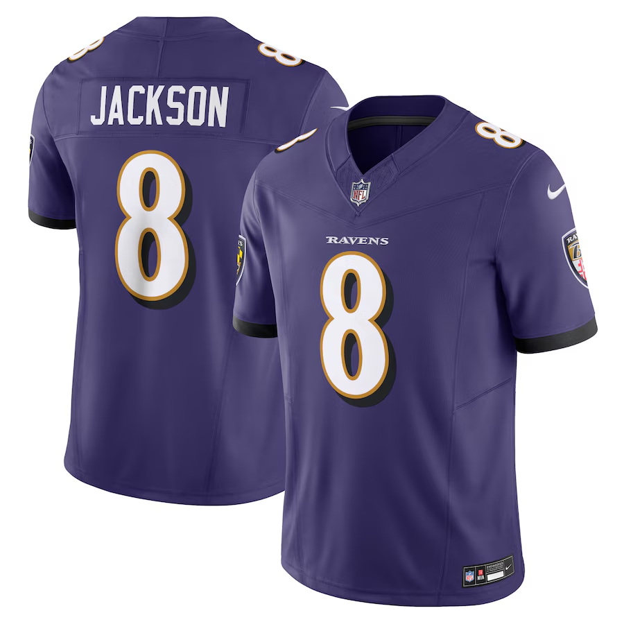 Baltimore Ravens 8# Lamar Jackson  Vapor F.U.S.E. Limited Jersey
