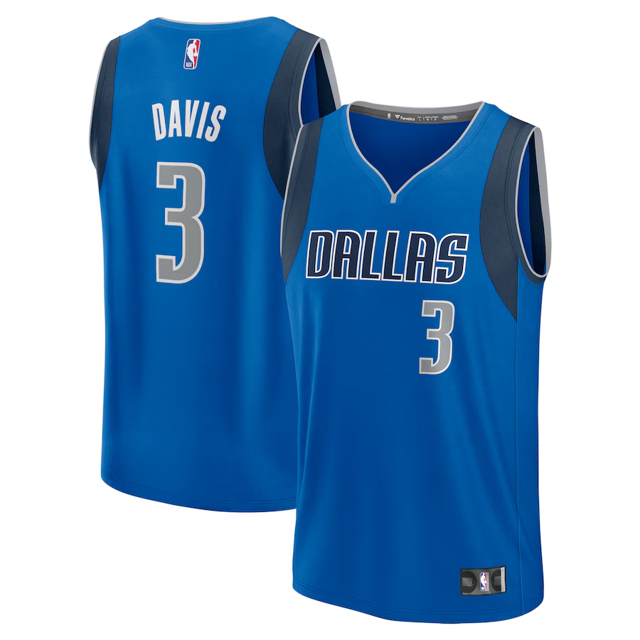 Dallas Mavericks Anthony Davis Fanatics Royal Fast Break Replica Jersey - Icon Edition