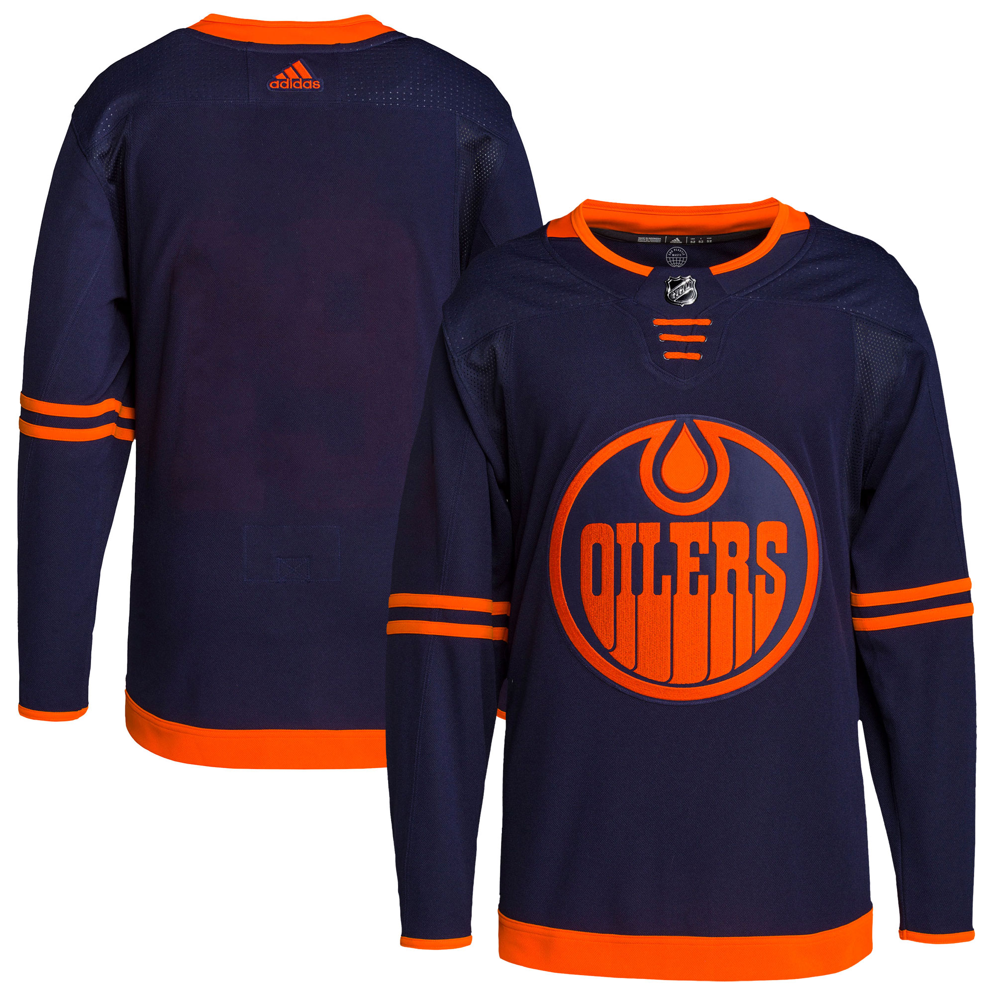 Edmonton Oilers  Men’s Alternate Primegreen  Blank Jersey – Navy