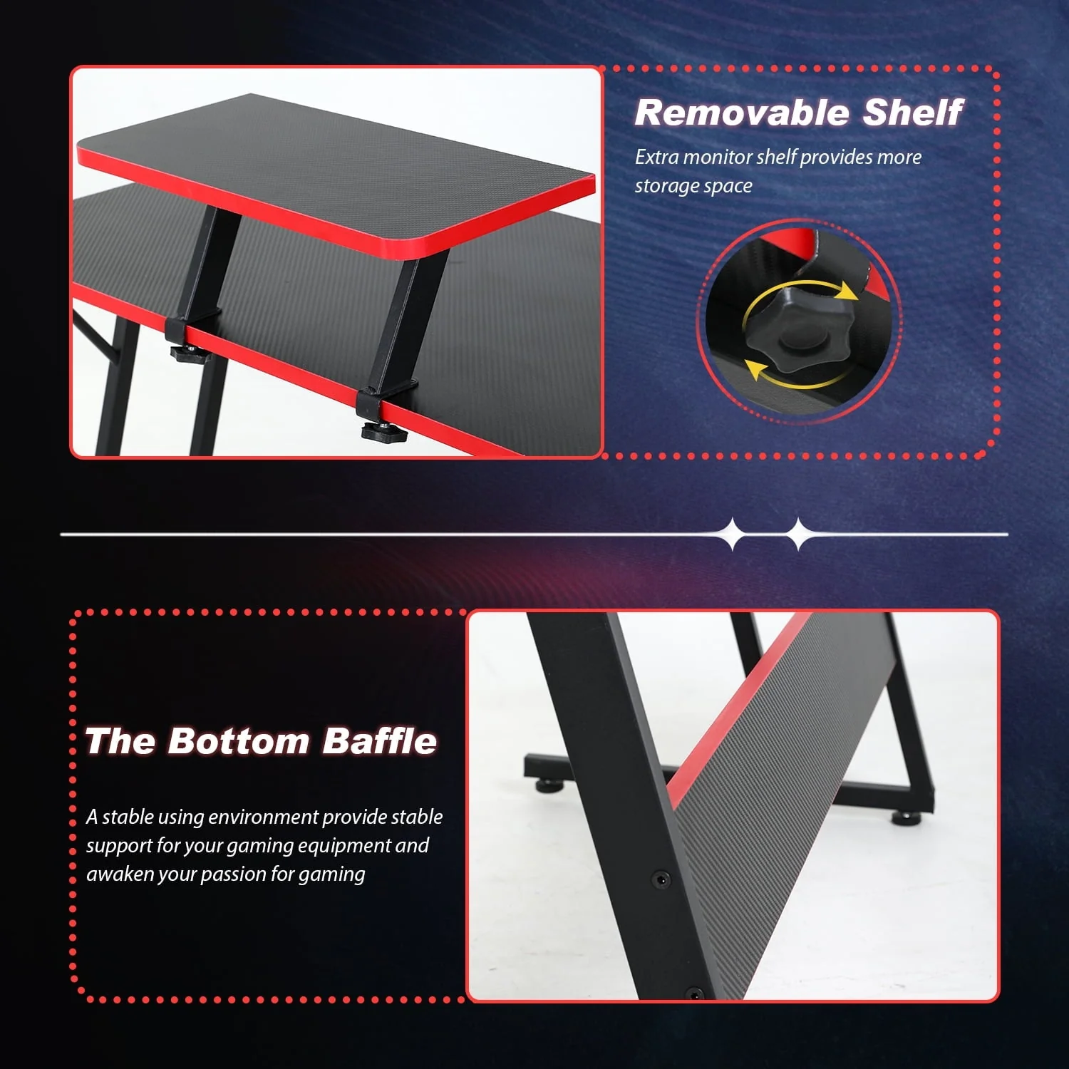 YRLLENSDAN  L Shaped Computer Desk, Corner Desk Gaming Table Computer Desk L Shaped Desks Gaming Desks with Large Desktop for Home Office, Black