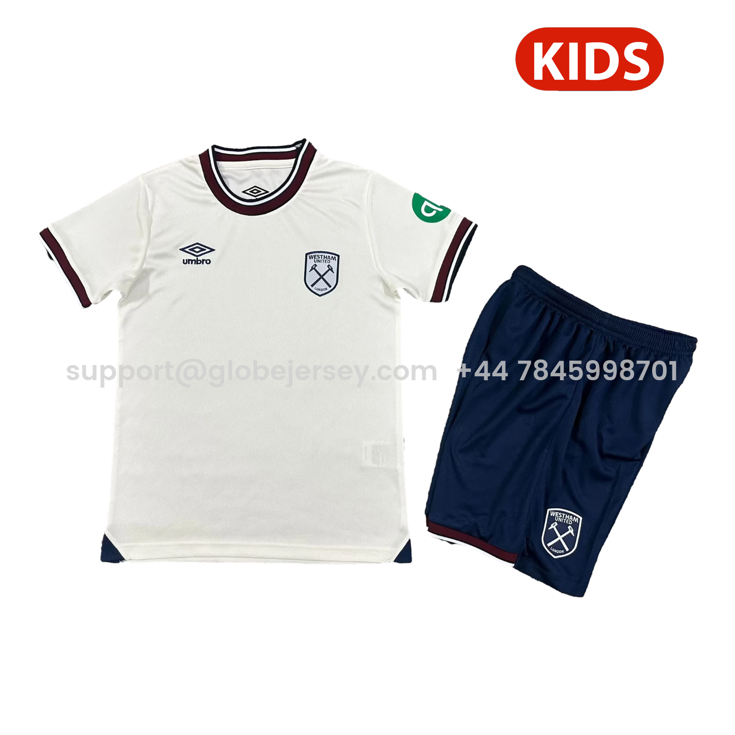 West Ham United 25-26 Away Kids Kit