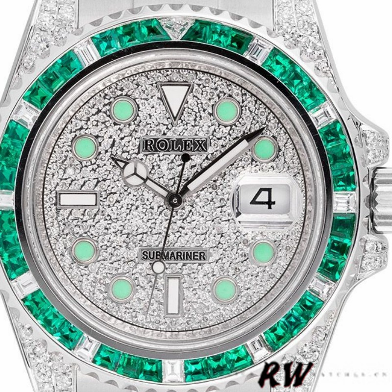 【Super Clone】Rolex Submariner Date 116610LN Custom Diamond Stainless Steel 40MM Mens Replica Watch