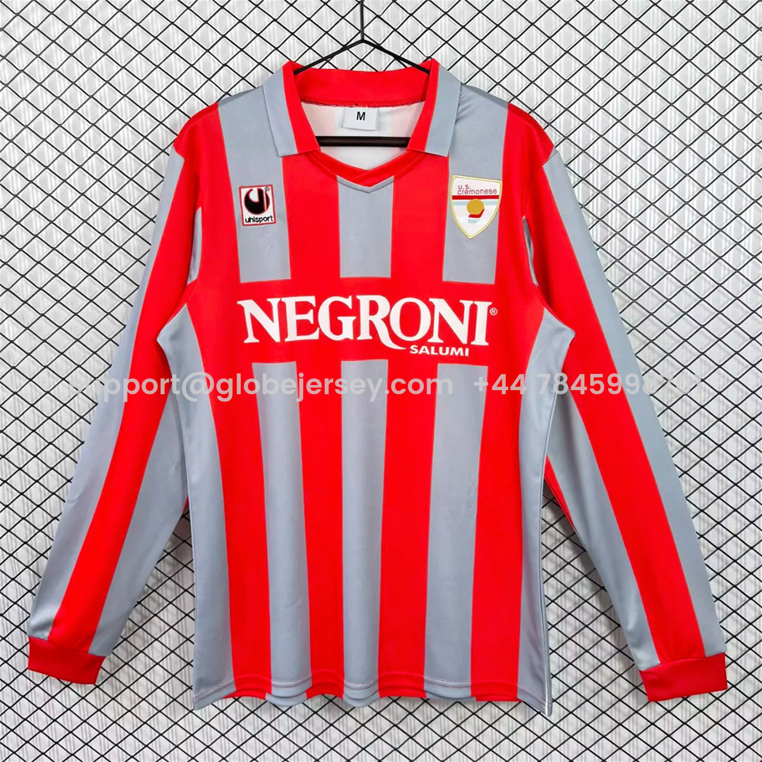 Retro Cremonese 1995-96 Home Long Sleeves Jersey